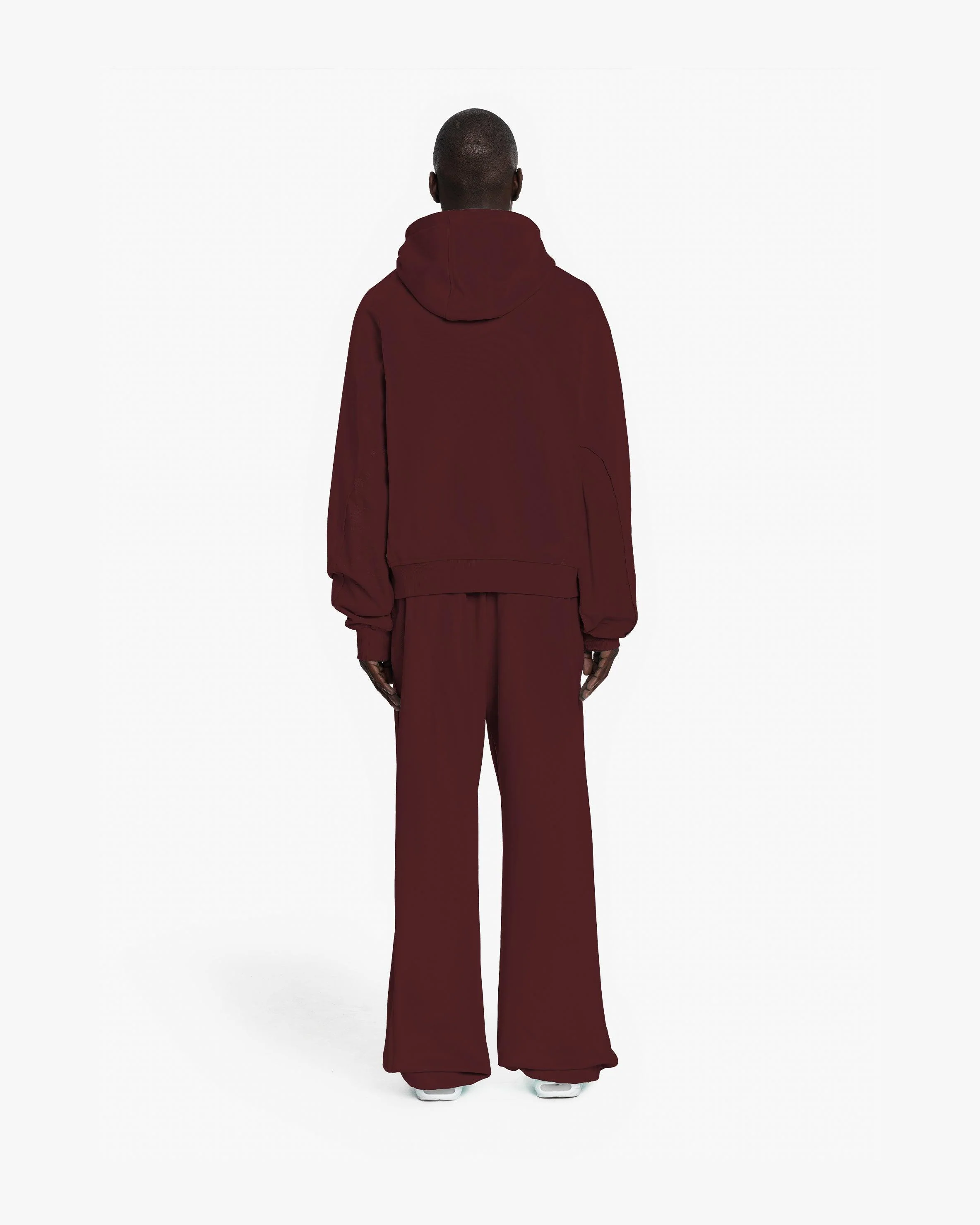 INSIDE OUT ZIP HOODIE WINE RED - Image 6