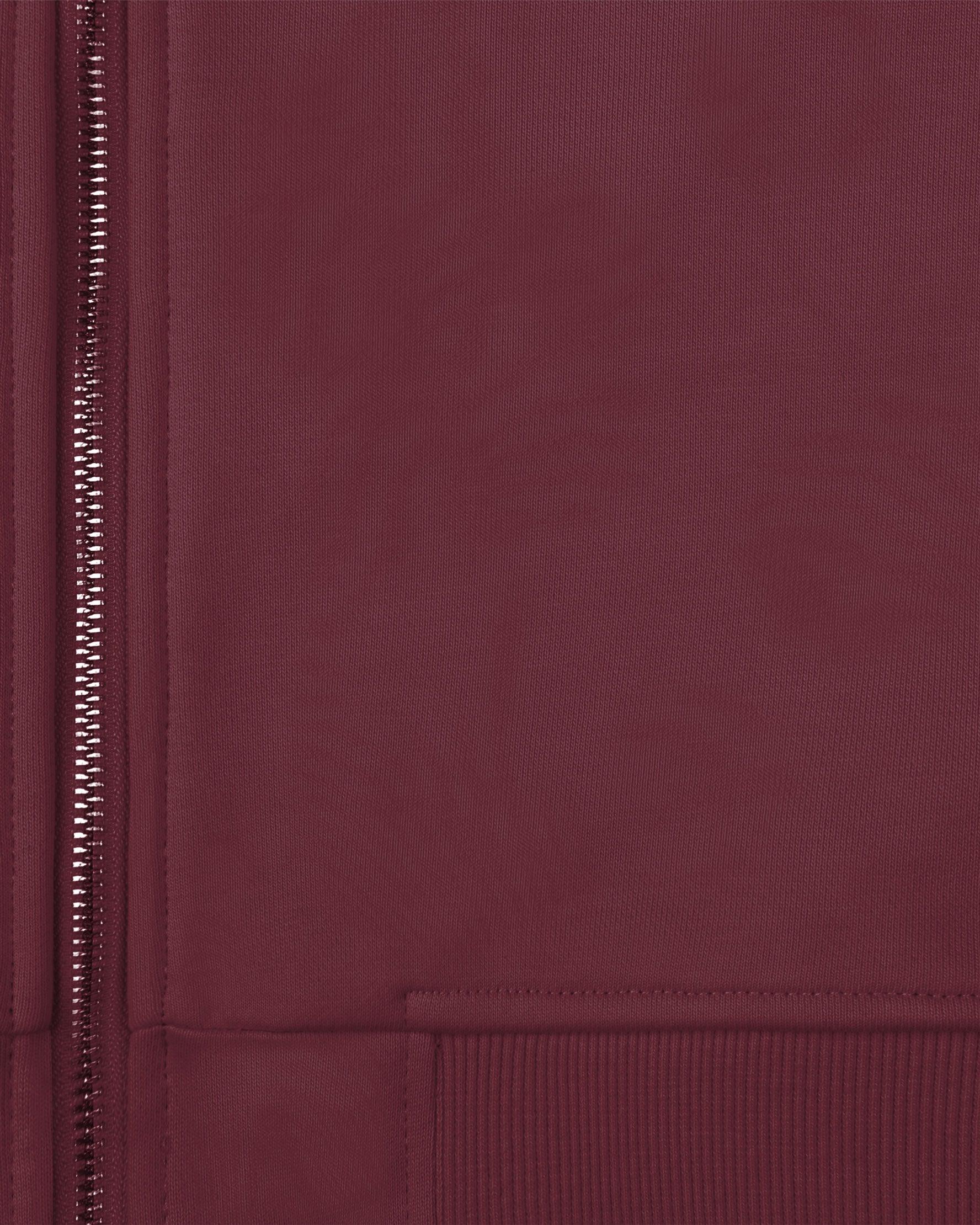 INSIDE OUT ZIP HOODIE WINE RED - Image 8