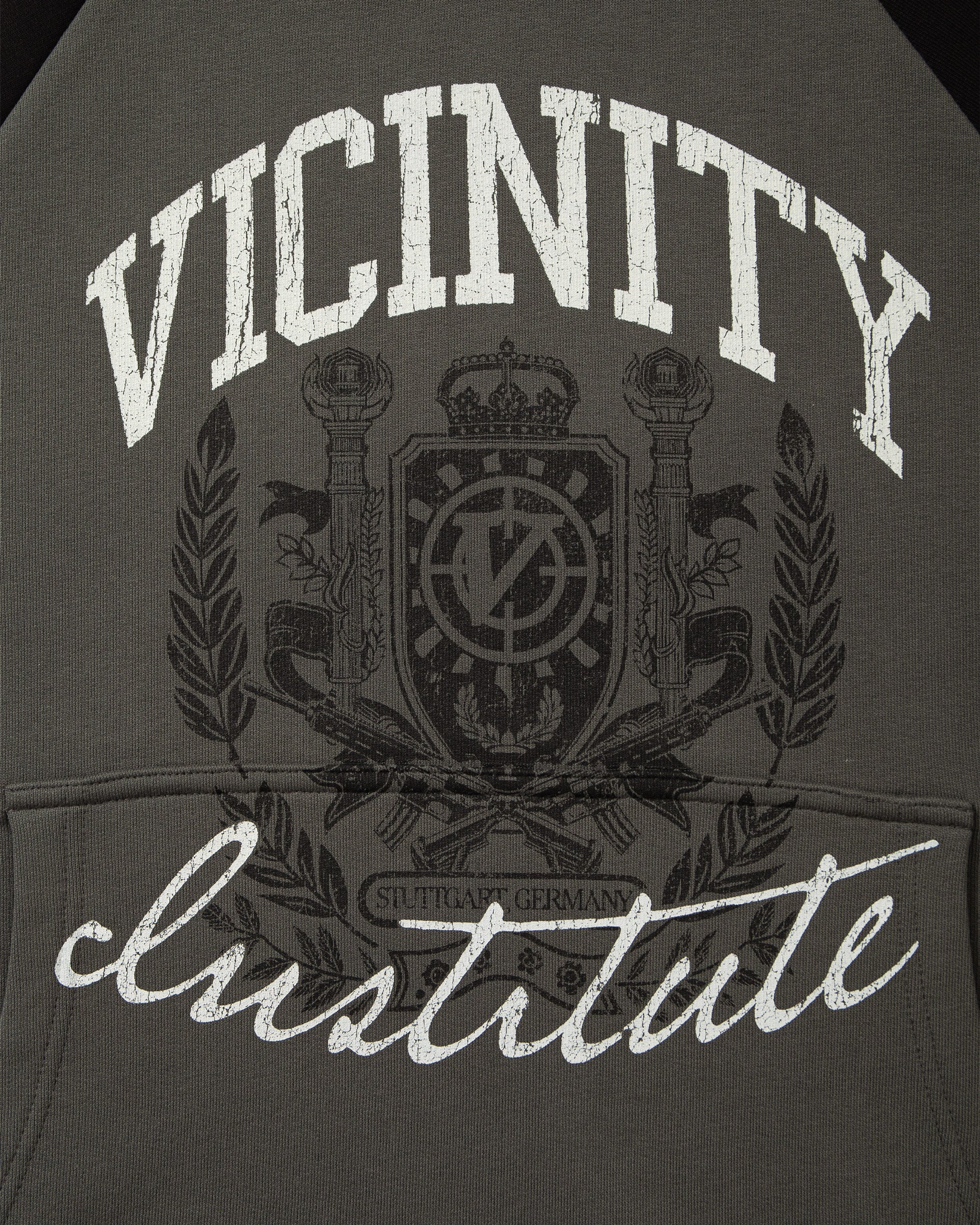 INSTITUTE HOODIE GREY/BLACK - Image 12