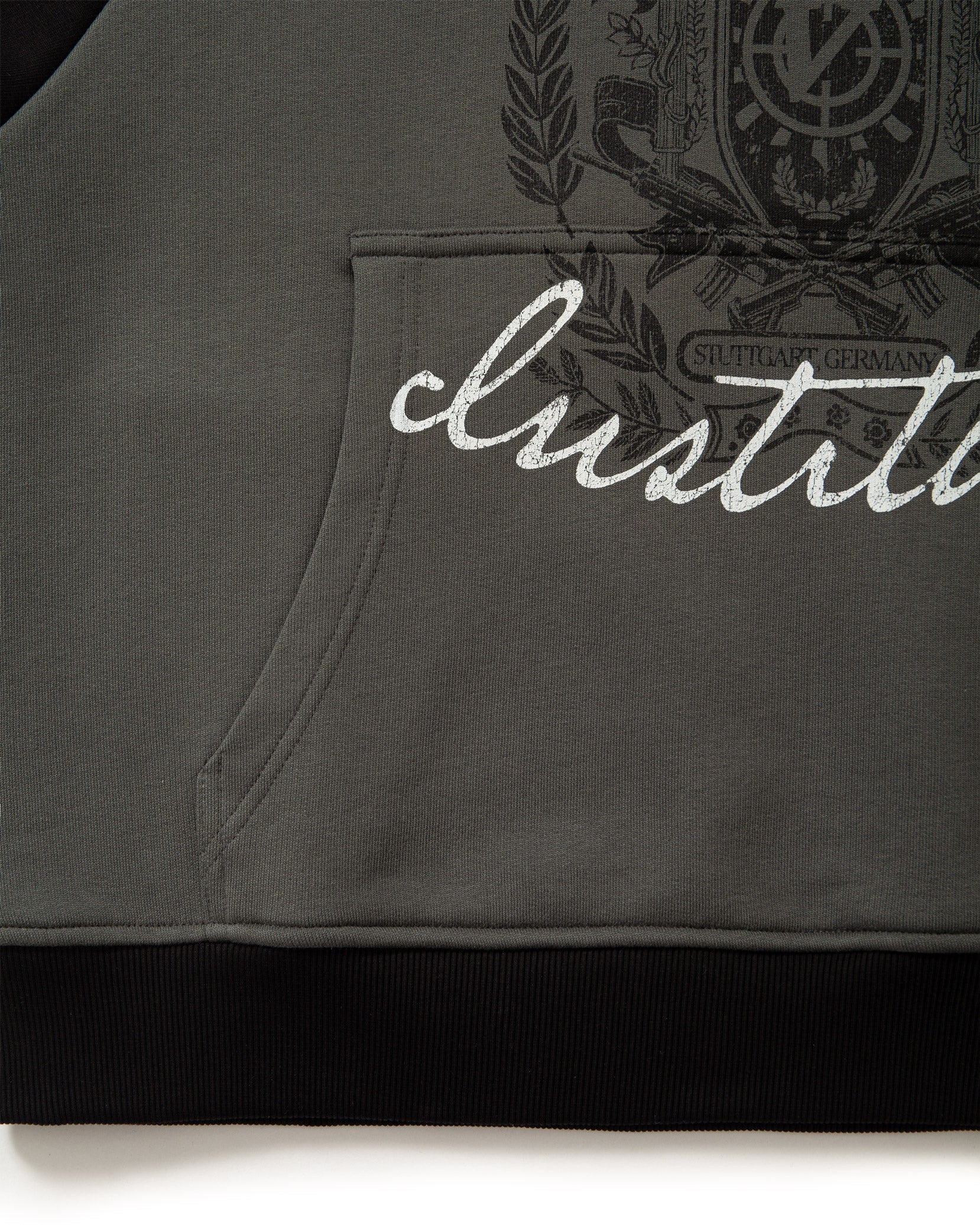INSTITUTE HOODIE GREY/BLACK - Image 13