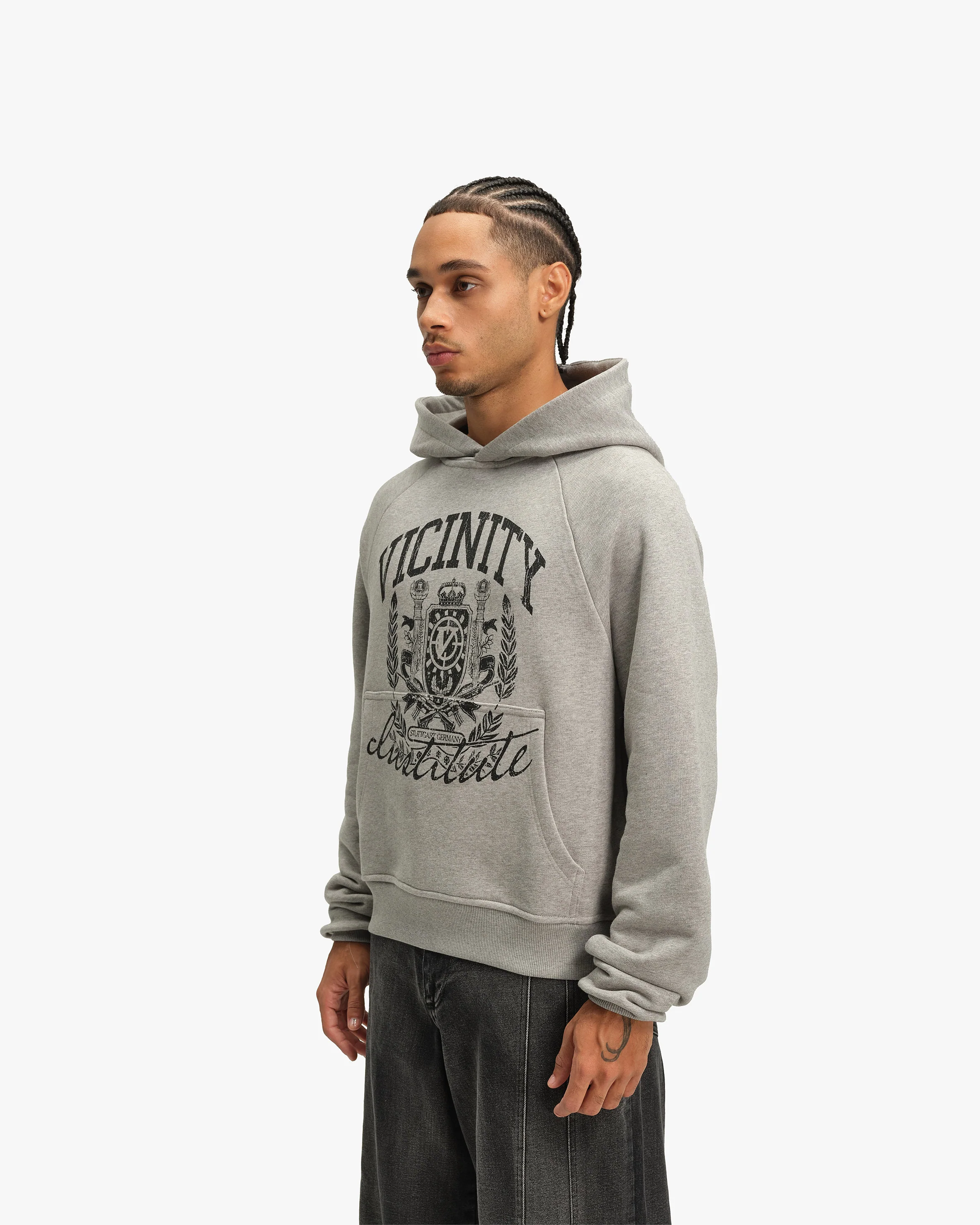 INSTITUTE HOODIE GREY MELANGE - Image 4