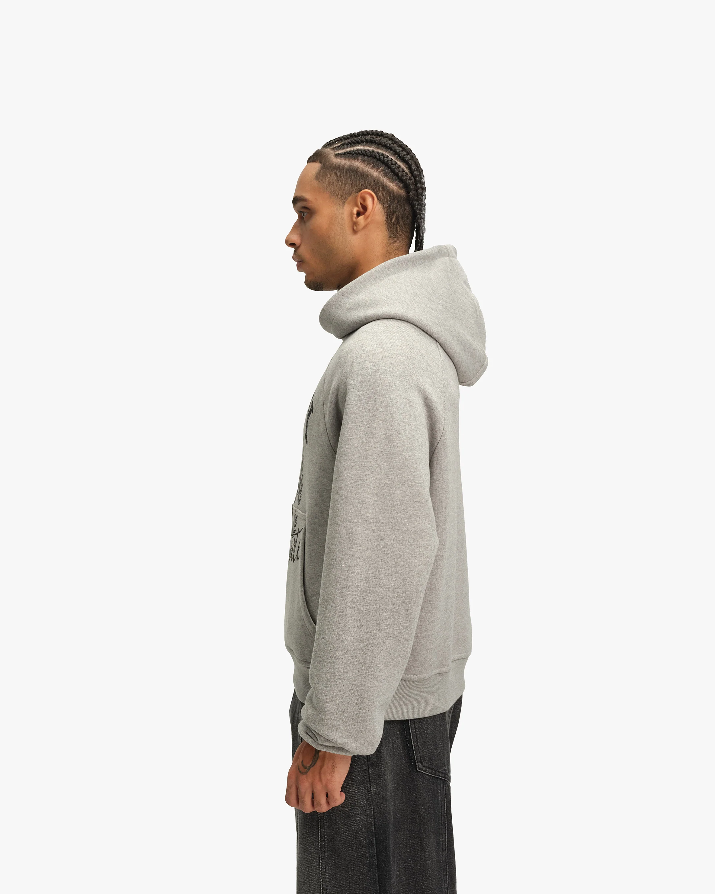 INSTITUTE HOODIE GREY MELANGE - Image 5