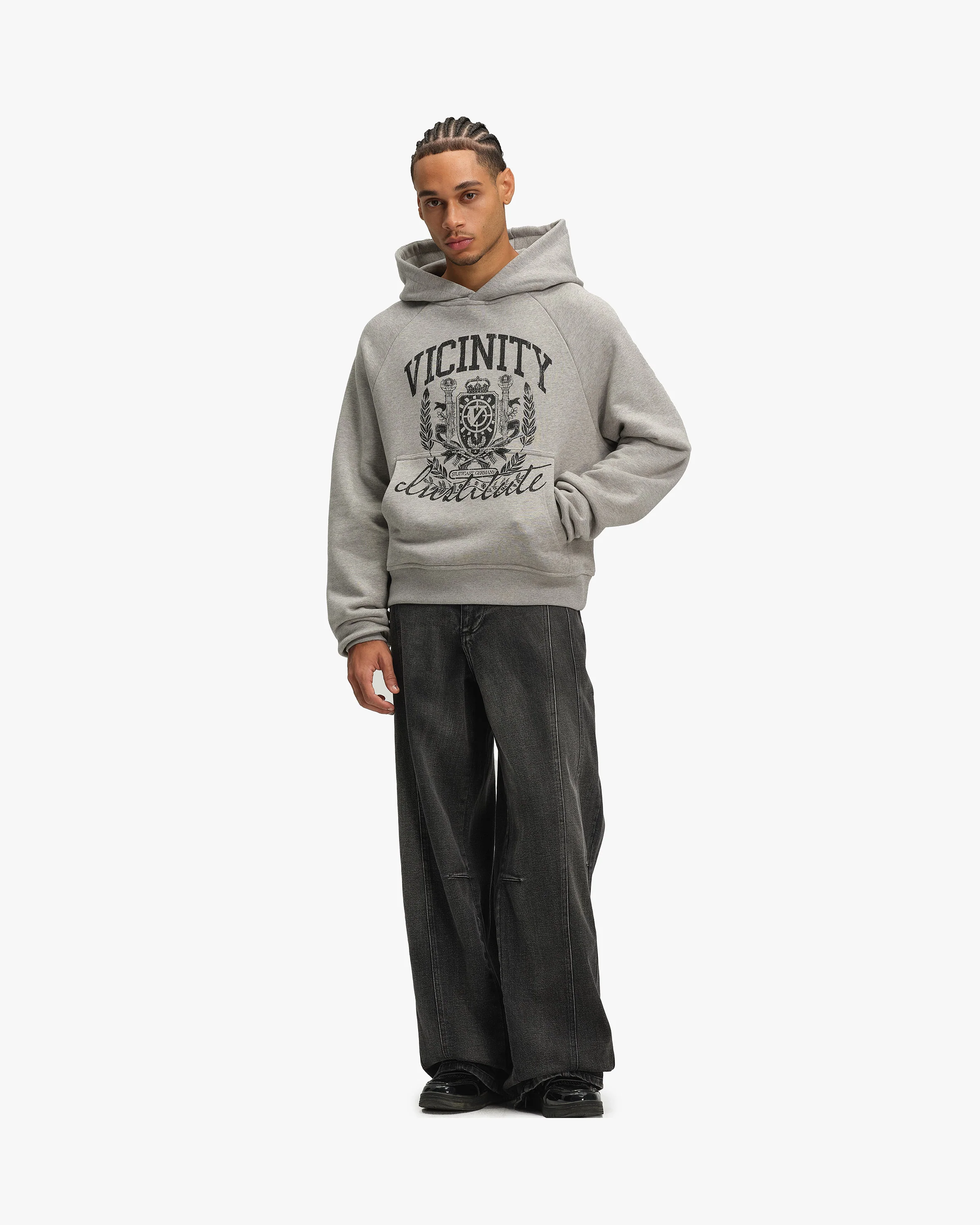 INSTITUTE HOODIE GREY MELANGE - Image 8