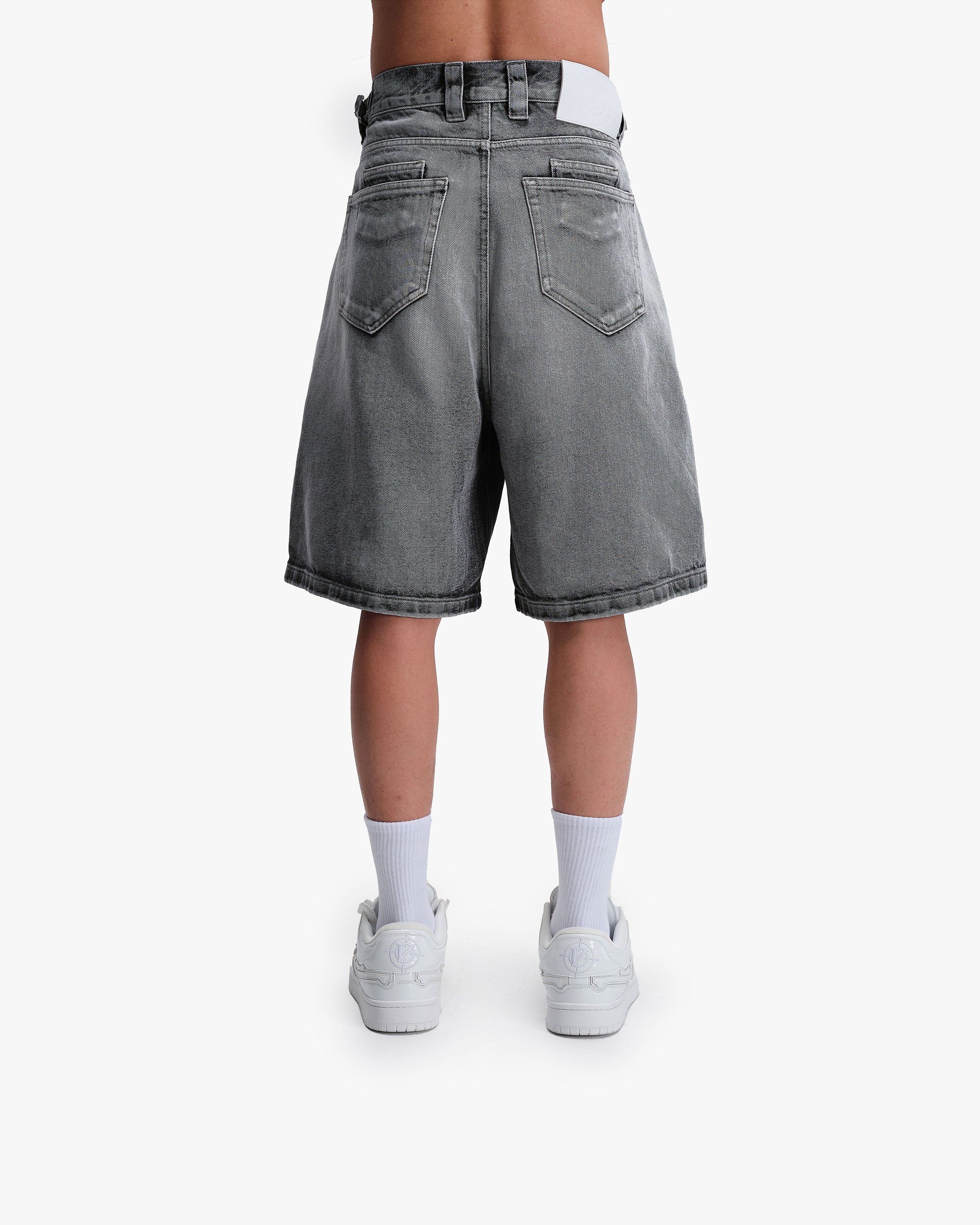 IVORY DENIM JORTS - Image 6