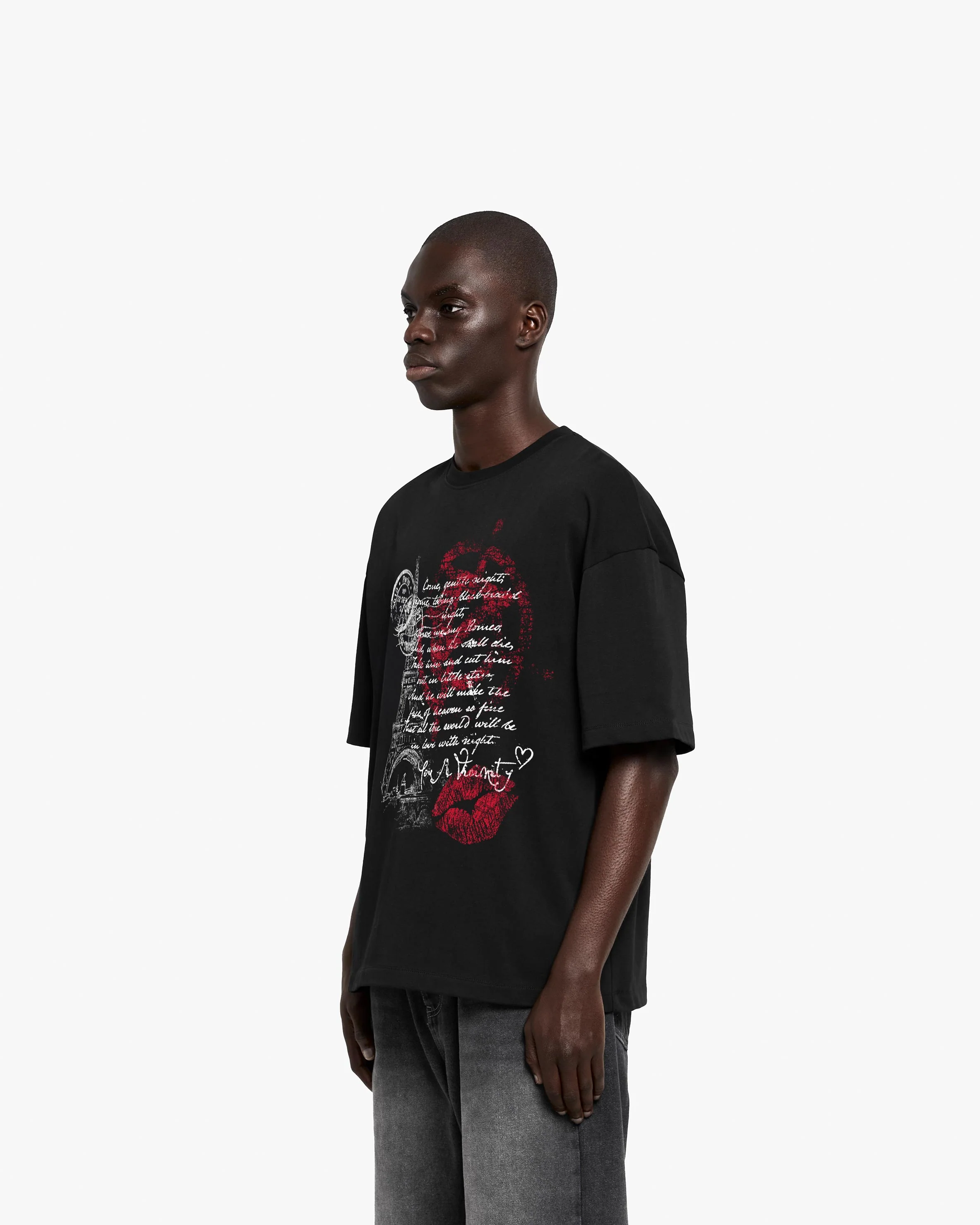 LOVE LETTER TEE BLACK - Image 3