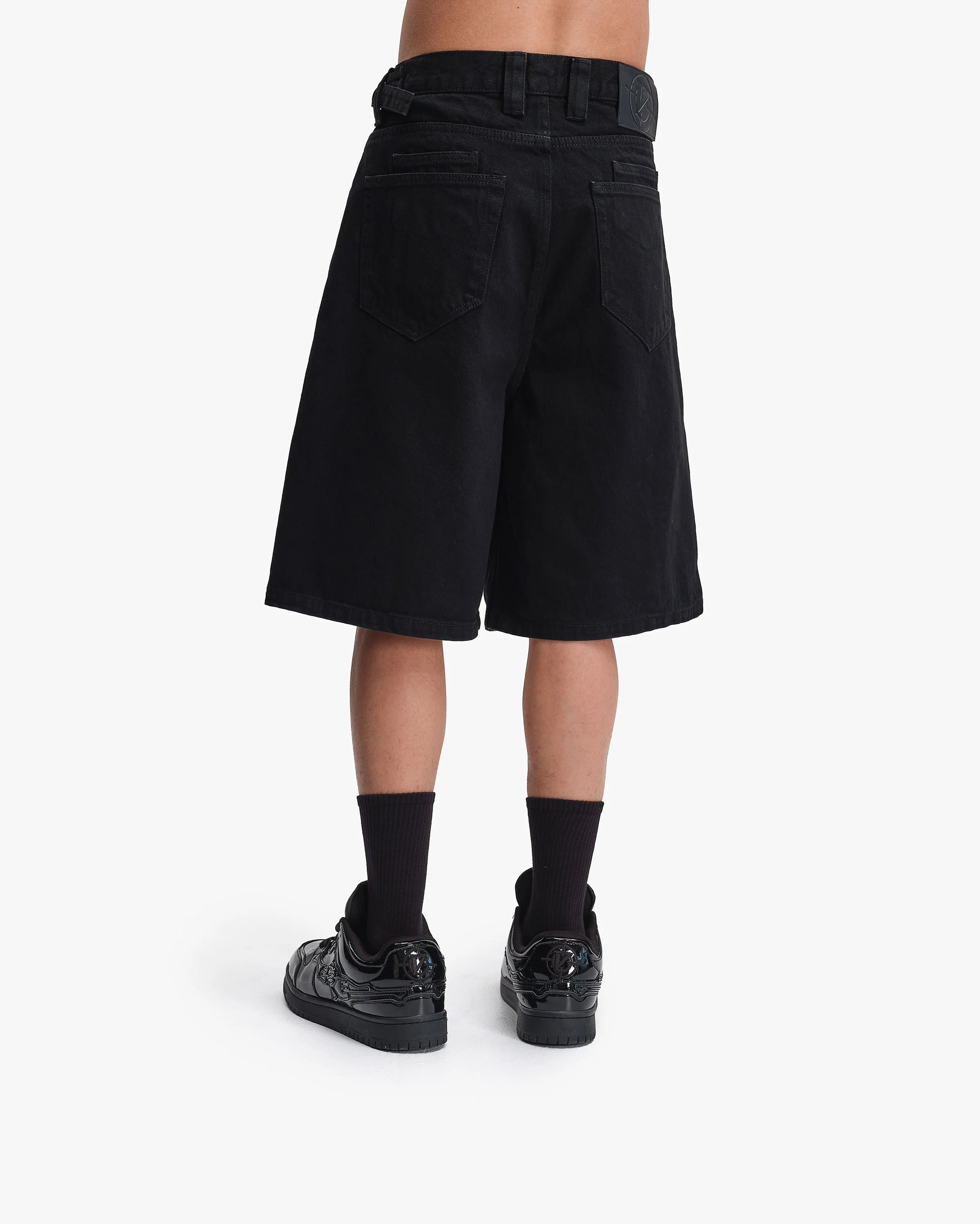 MIDNIGHT BLACK DENIM JORTS - Image 6