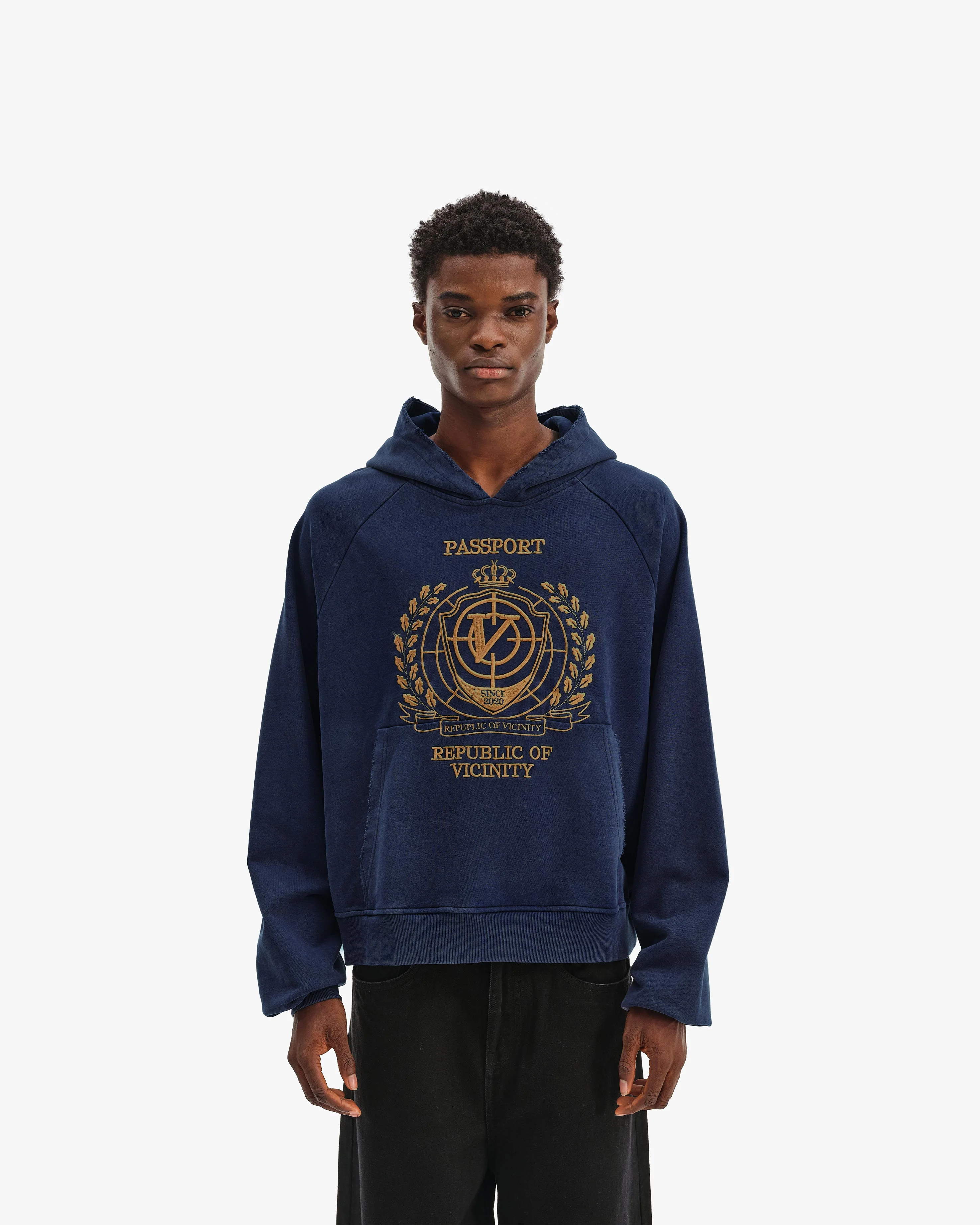 PASSPORT HOODIE WASHED BLUE - Image 3