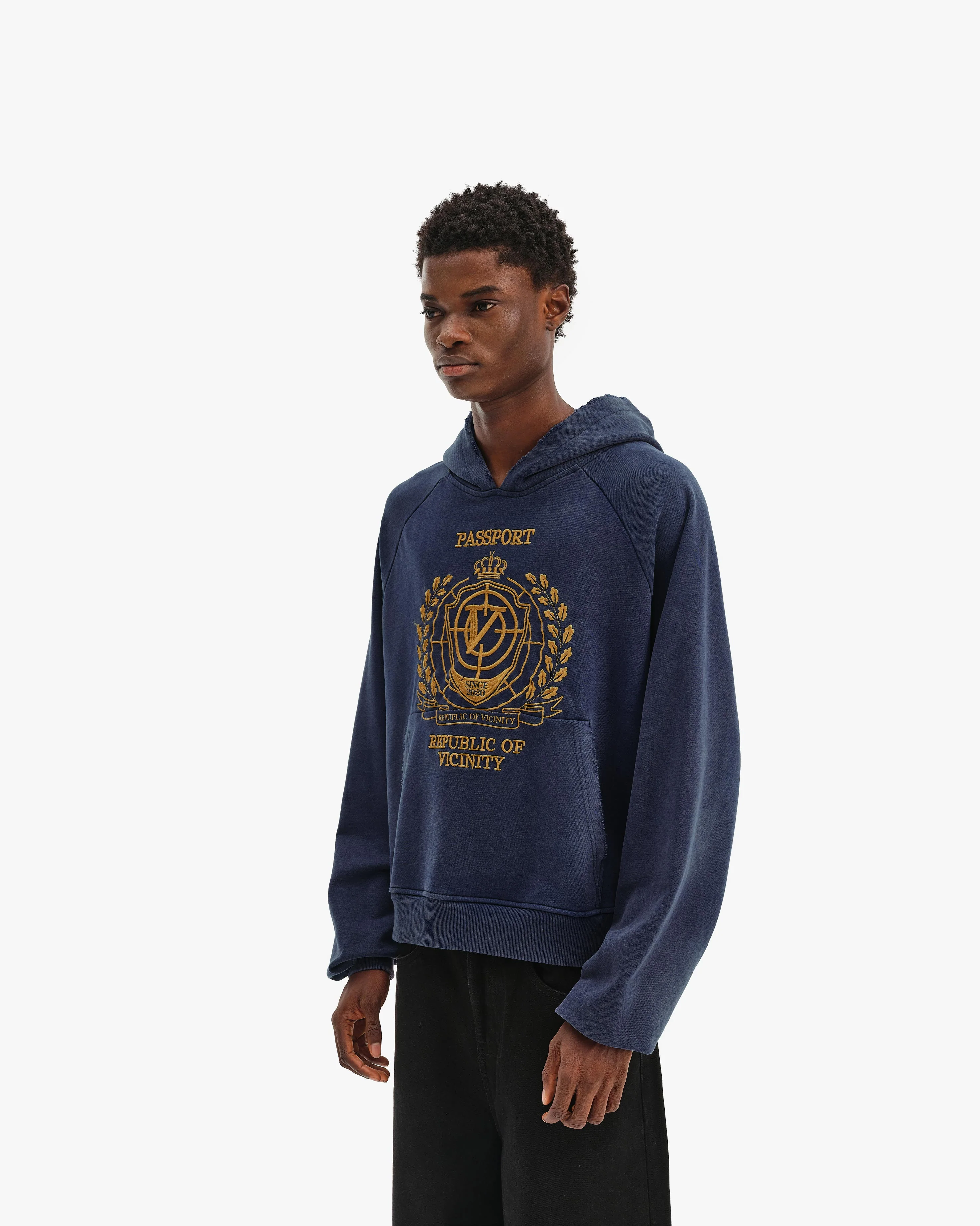 PASSPORT HOODIE WASHED BLUE - Image 4