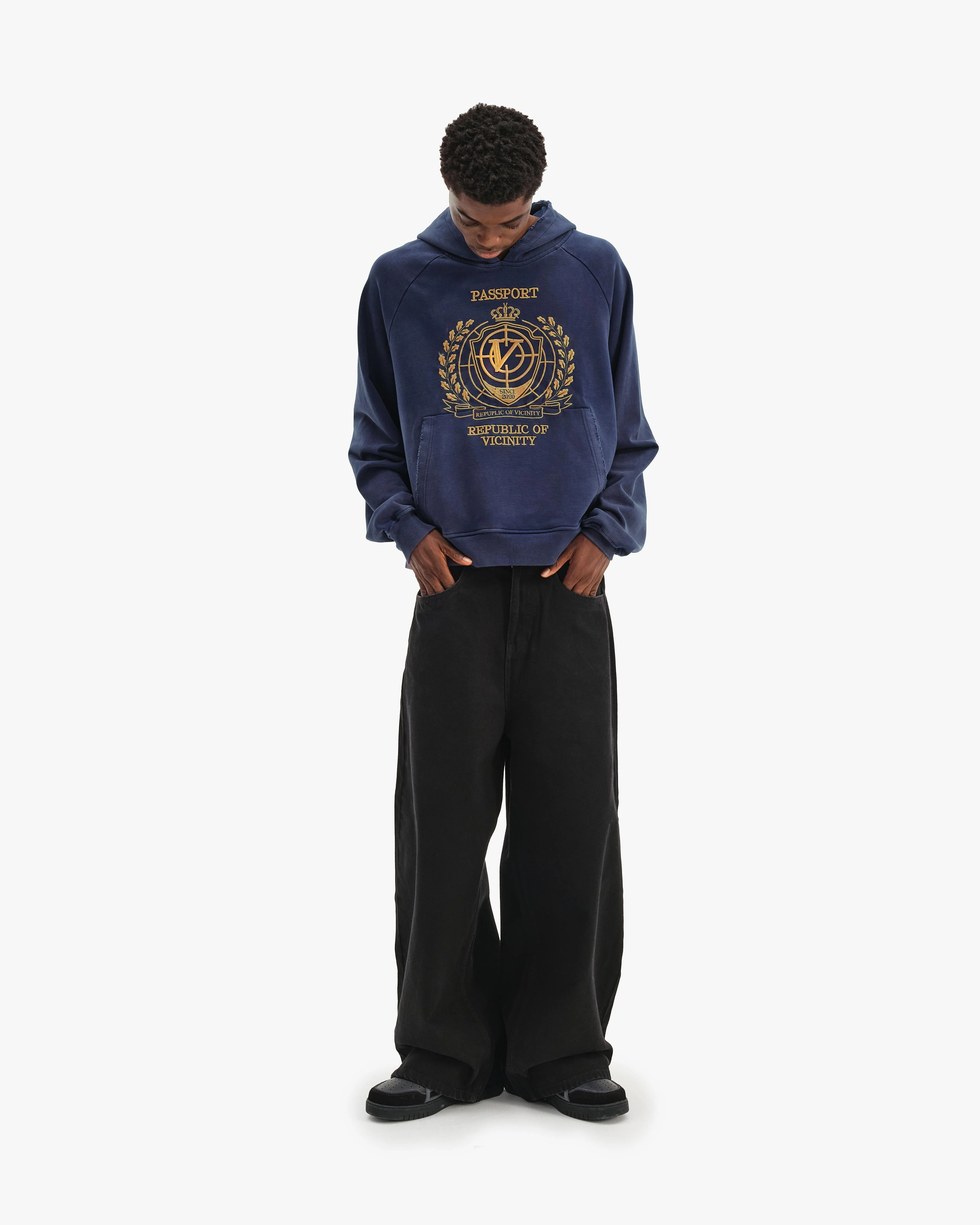 PASSPORT HOODIE WASHED BLUE - Image 8