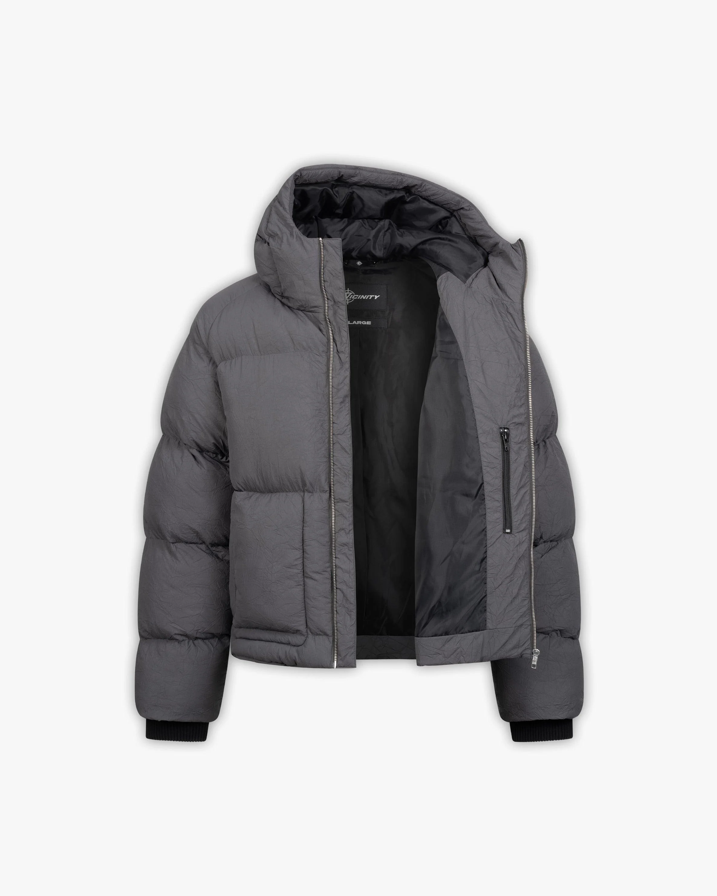 PUFFER JACKET DARK GREY - Image 10