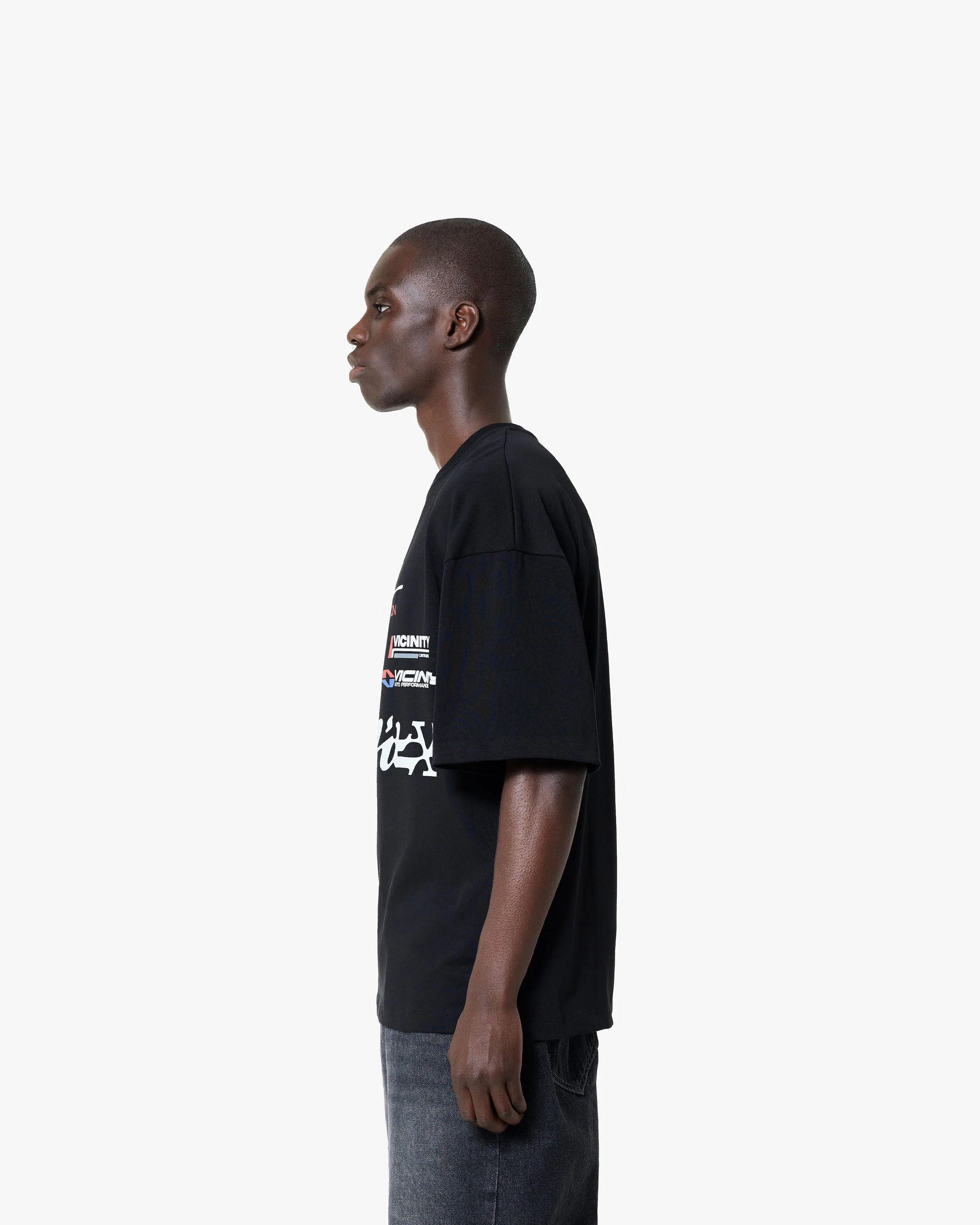 RACING LOGOS TEE BLACK - Image 6