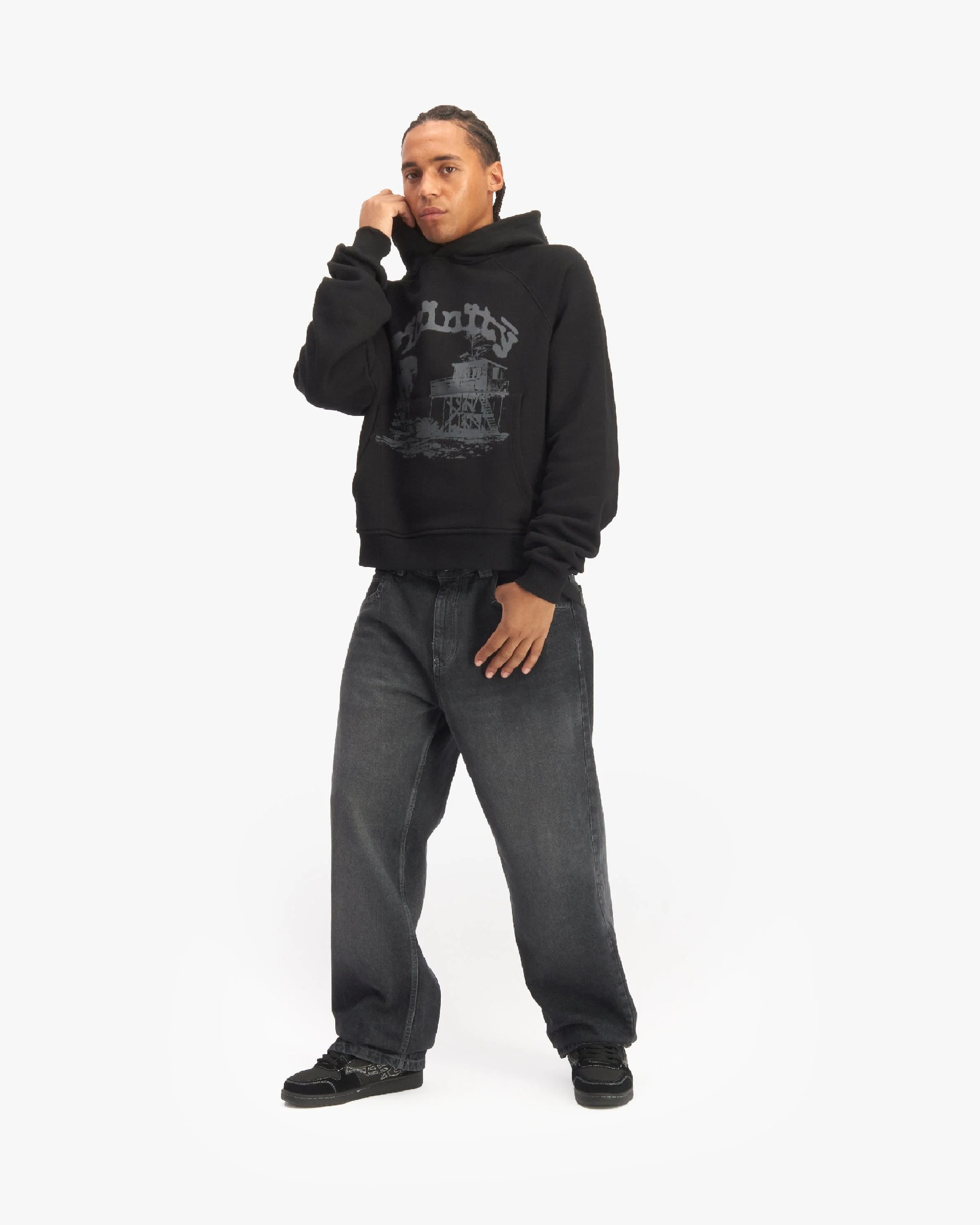 SHOOTING HOUSE HOODIE BLACK - Image 7