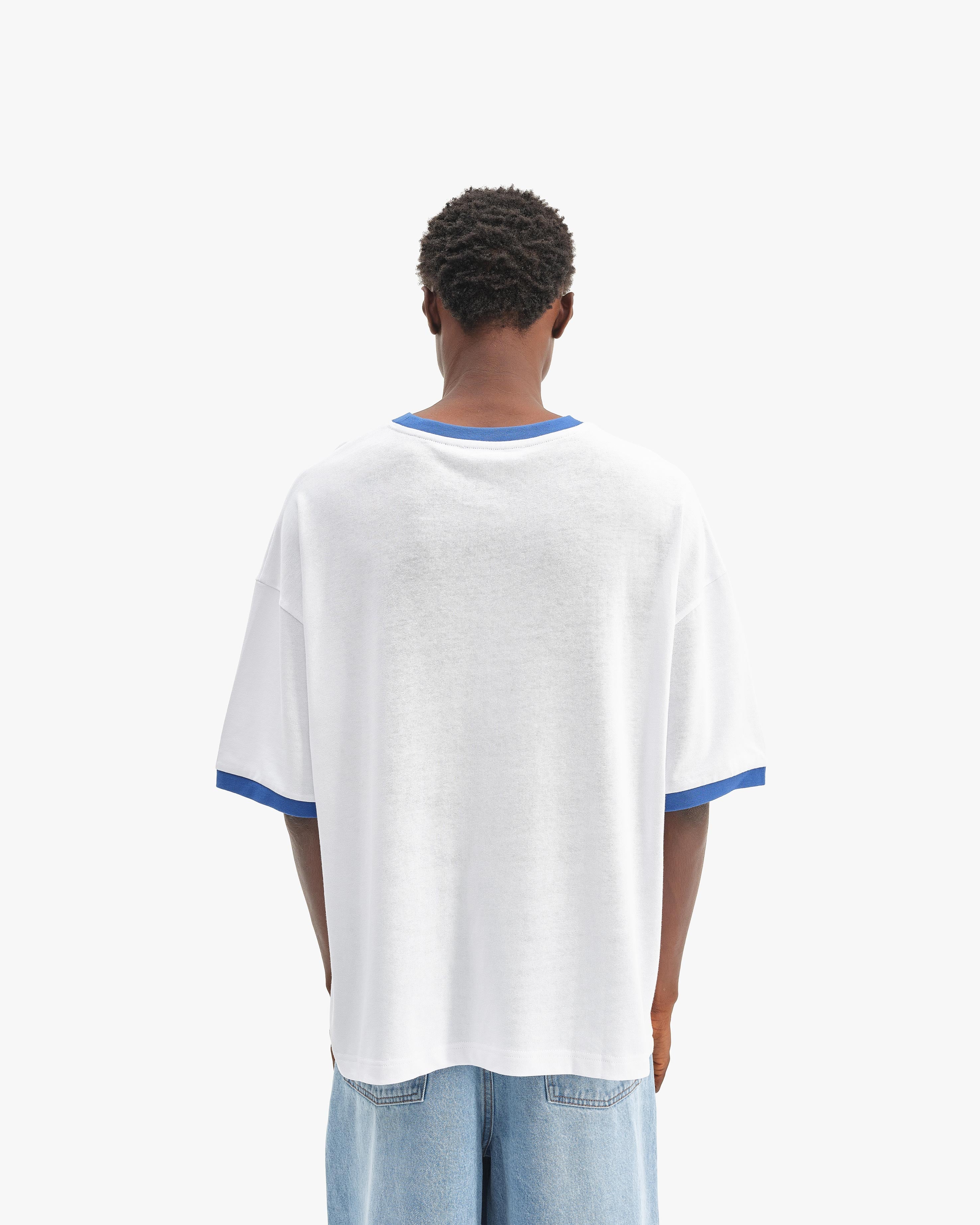 SIGNATURE TEE WHITE/BLUE - Image 6