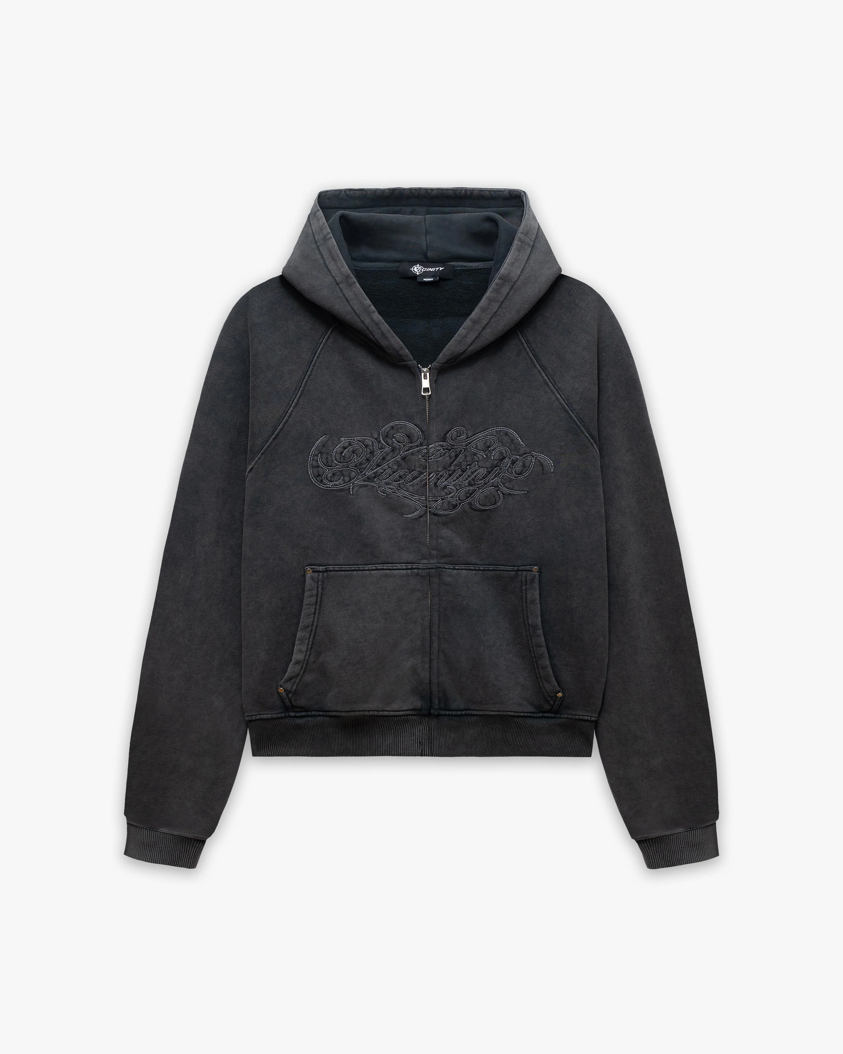 SIGNATURE ZIP HOODIE VINTAGE BLACK