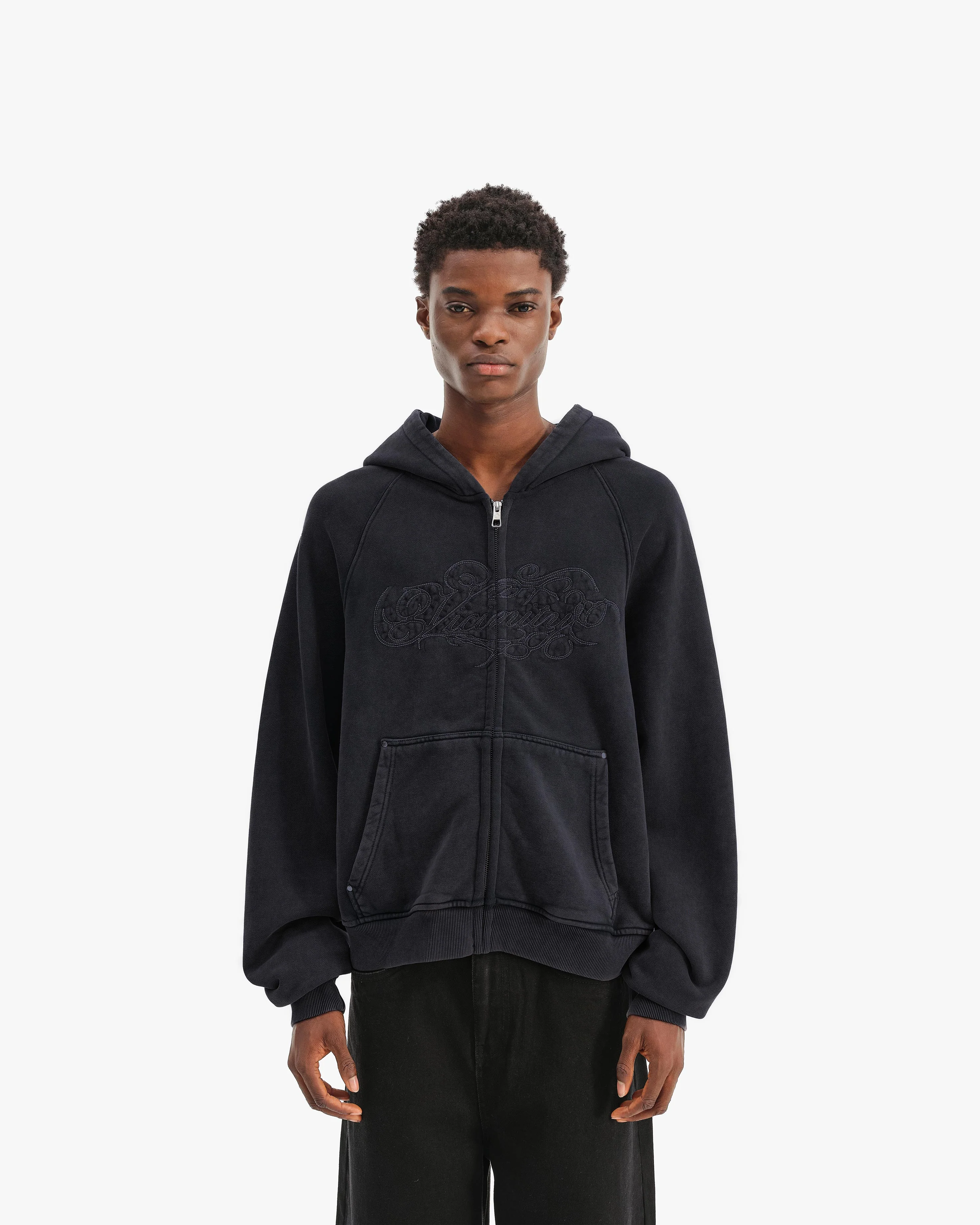SIGNATURE ZIP HOODIE VINTAGE BLACK - Image 3