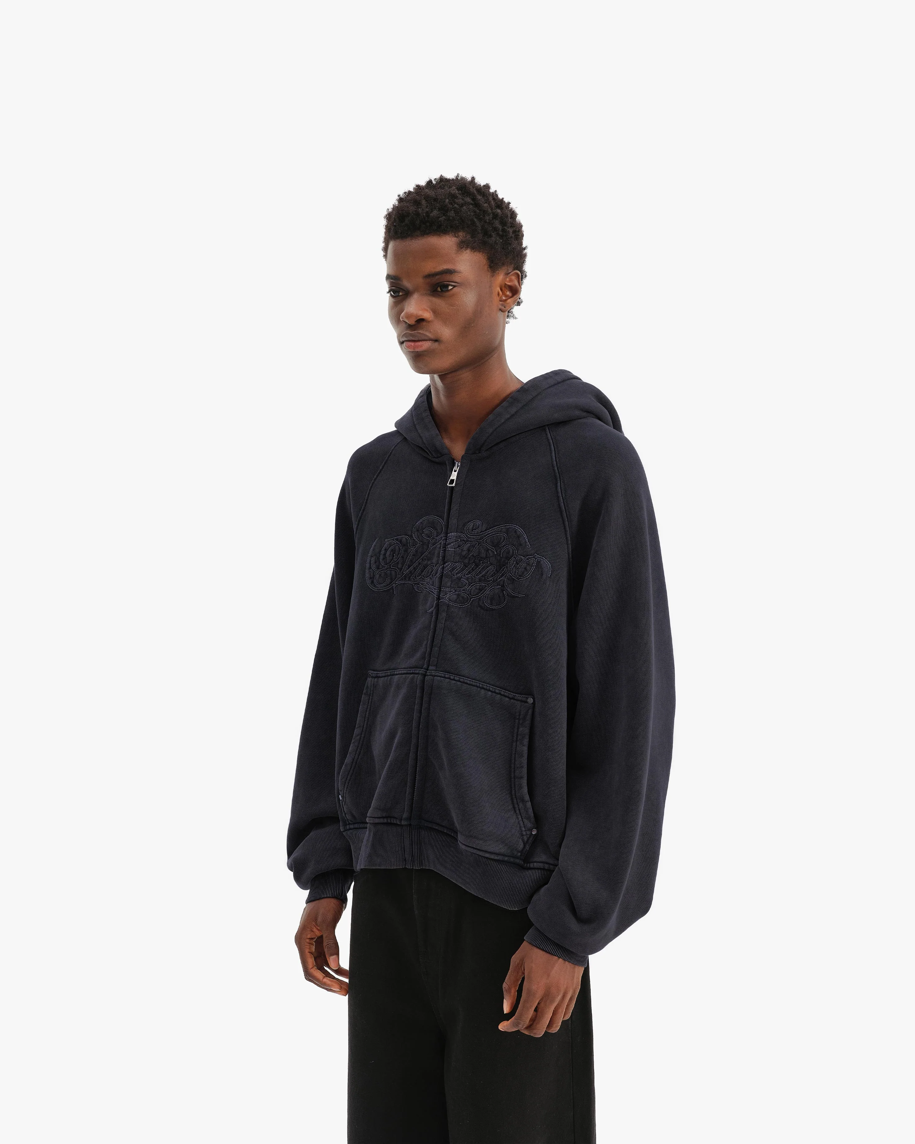 SIGNATURE ZIP HOODIE VINTAGE BLACK - Image 4