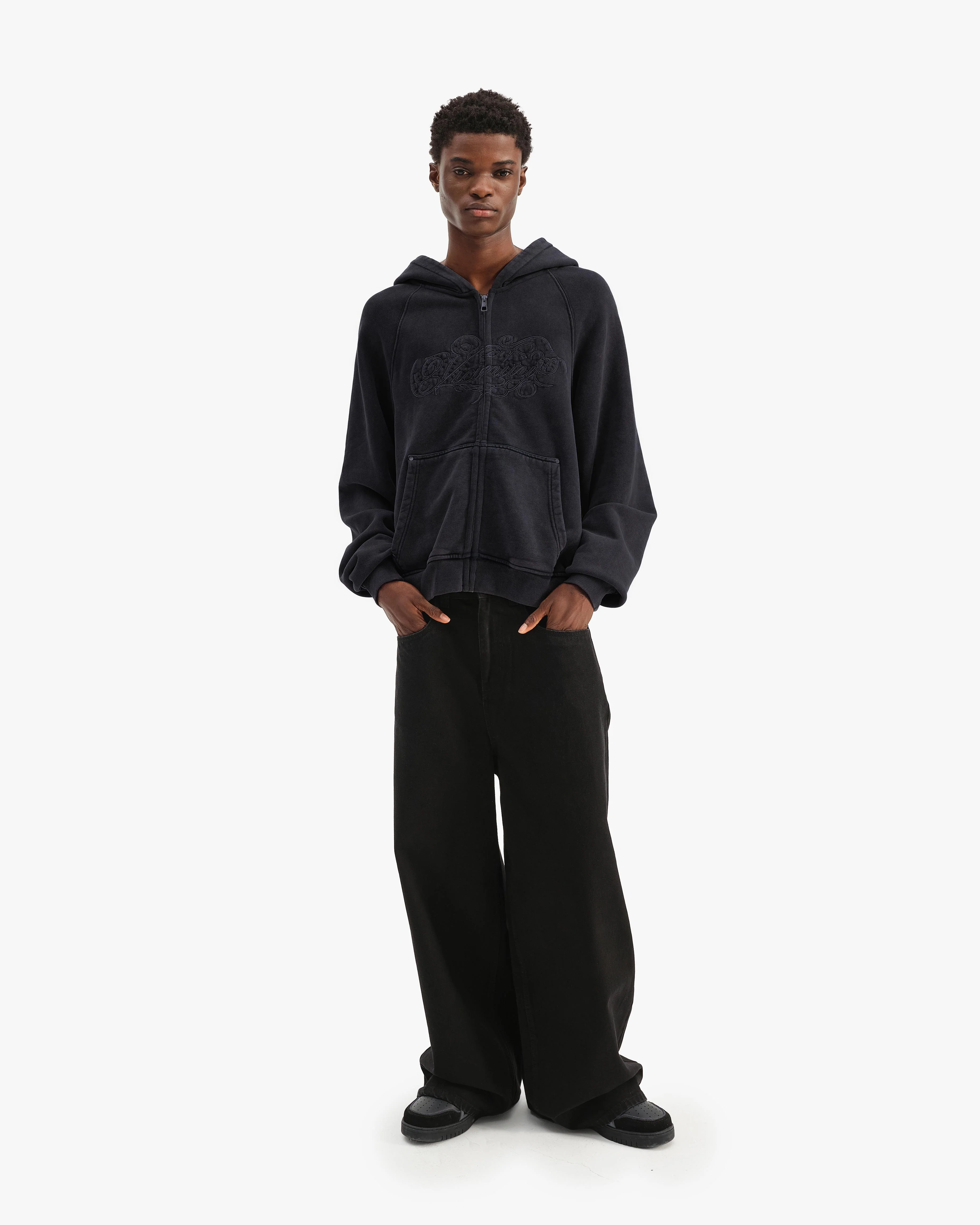 SIGNATURE ZIP HOODIE VINTAGE BLACK - Image 8
