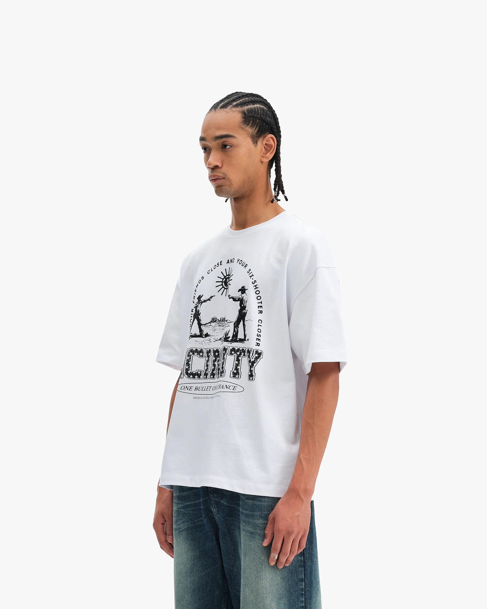 SIX SHOOTER DUEL TEE WHITE - Image 3