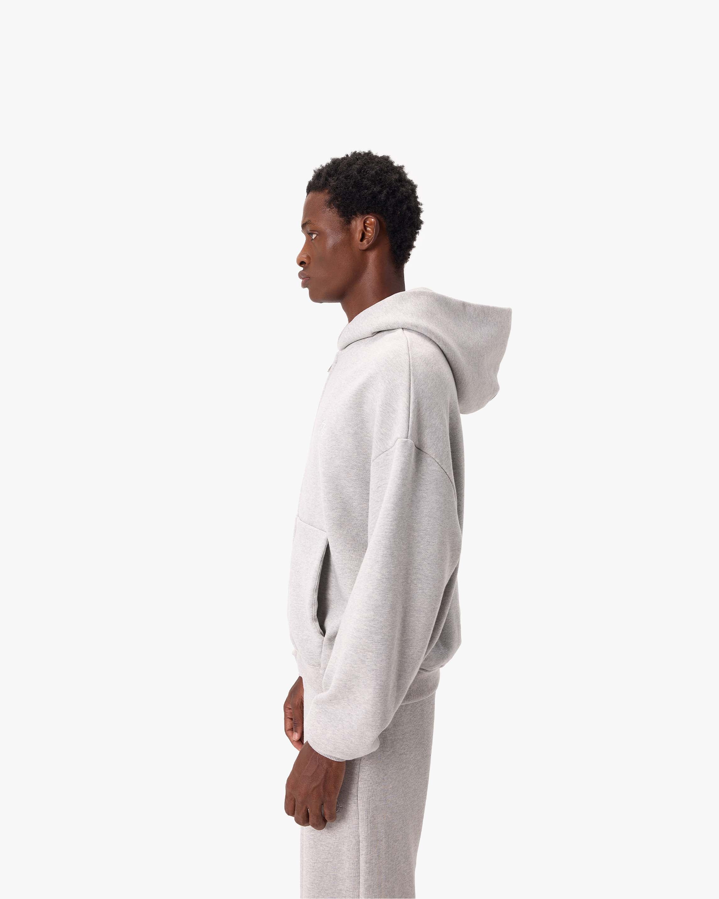 SOFTS ZIP-HOODIE GREY MELANGE - Image 5