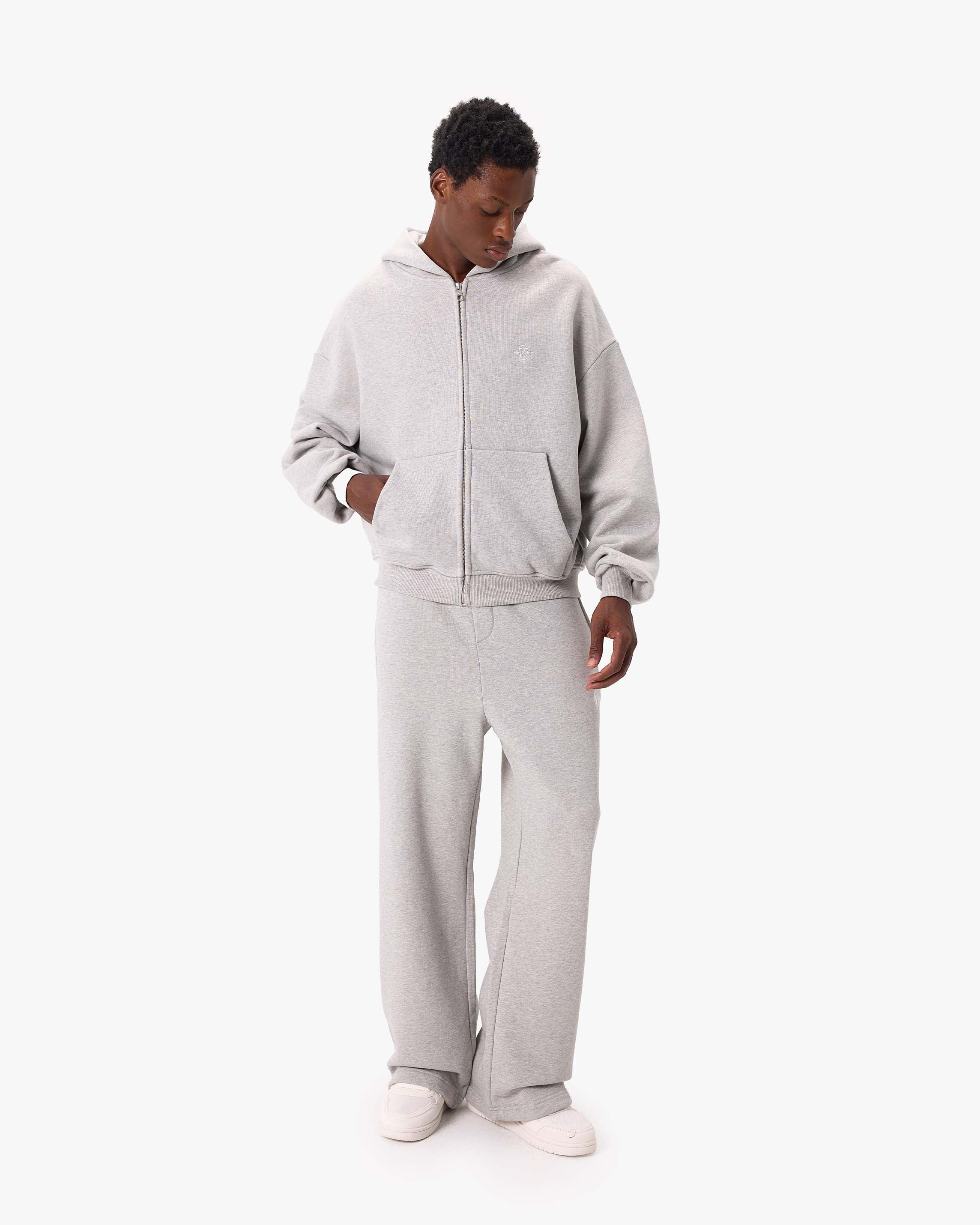 SOFTS ZIP-HOODIE GREY MELANGE - Image 8