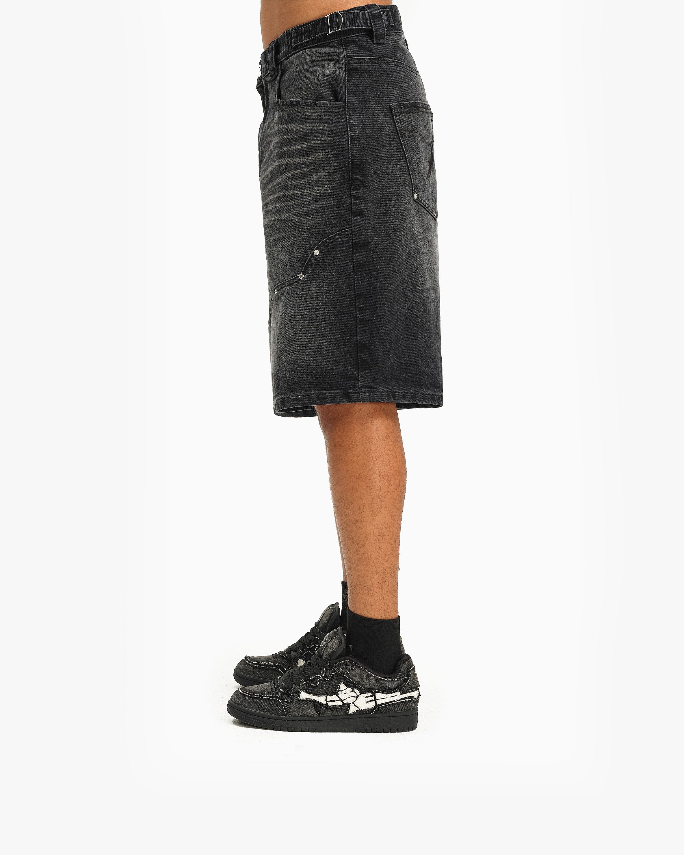 WILD SOUTH DENIM JORTS COAL - Image 5