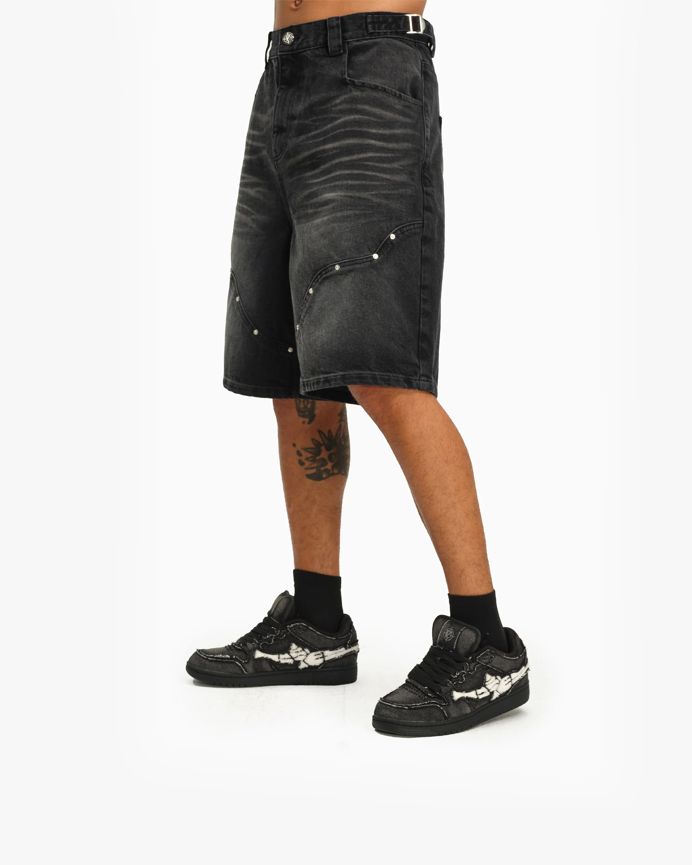 WILD SOUTH DENIM JORTS COAL - Image 7