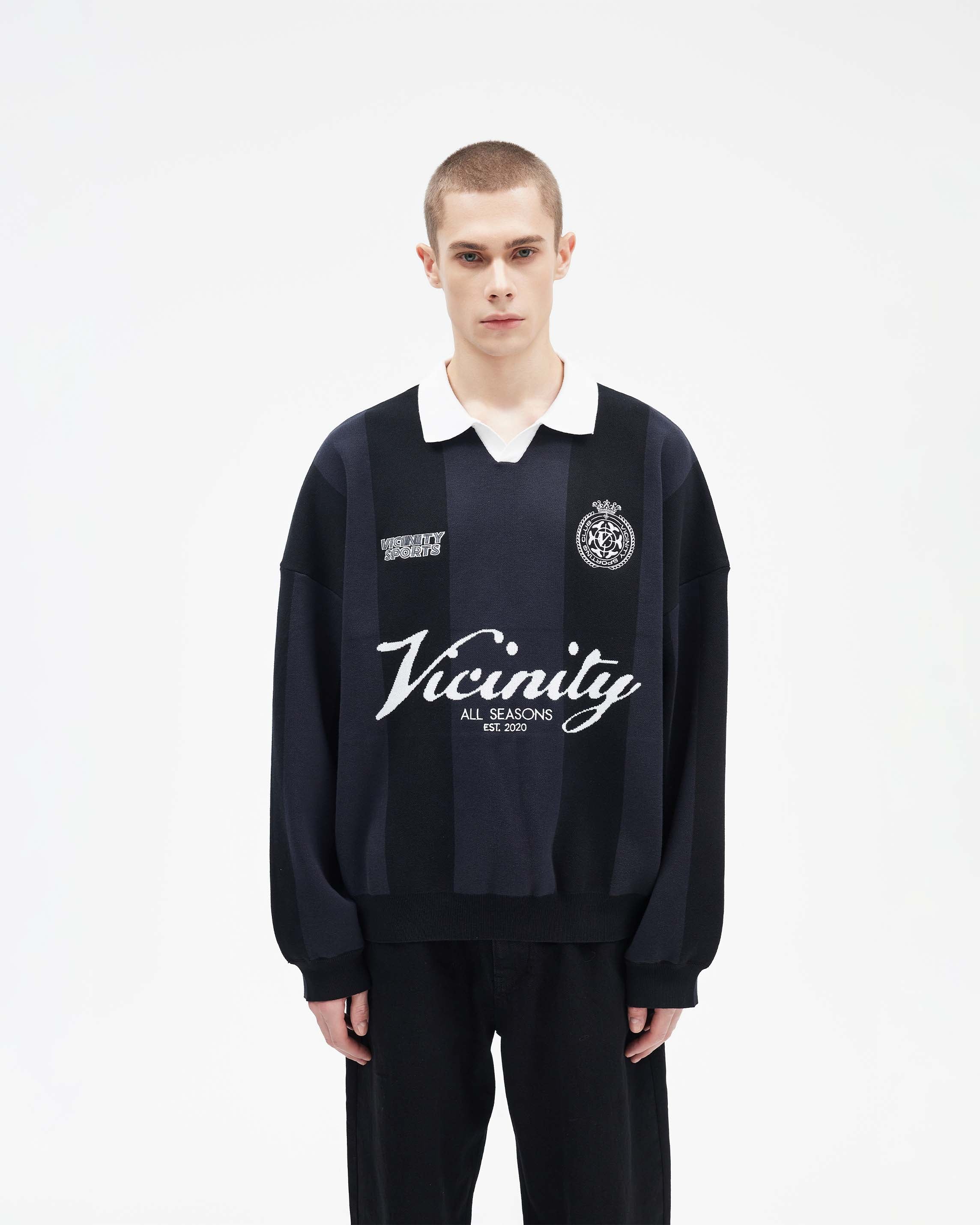 SPORTS TEAM JERSEY KNIT BLACK - Image 4