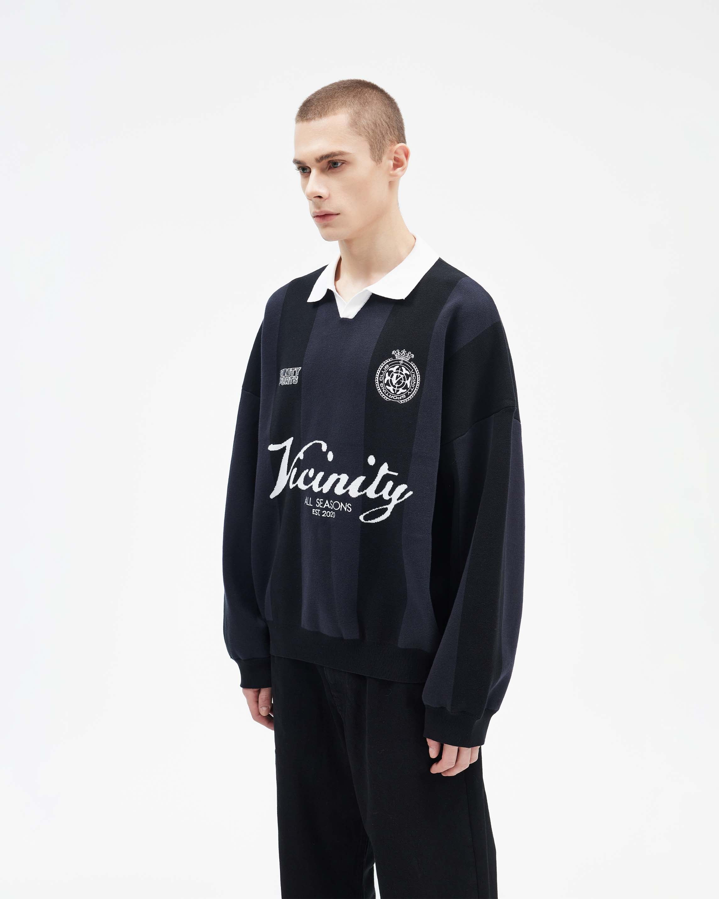 SPORTS TEAM JERSEY KNIT BLACK - Image 6