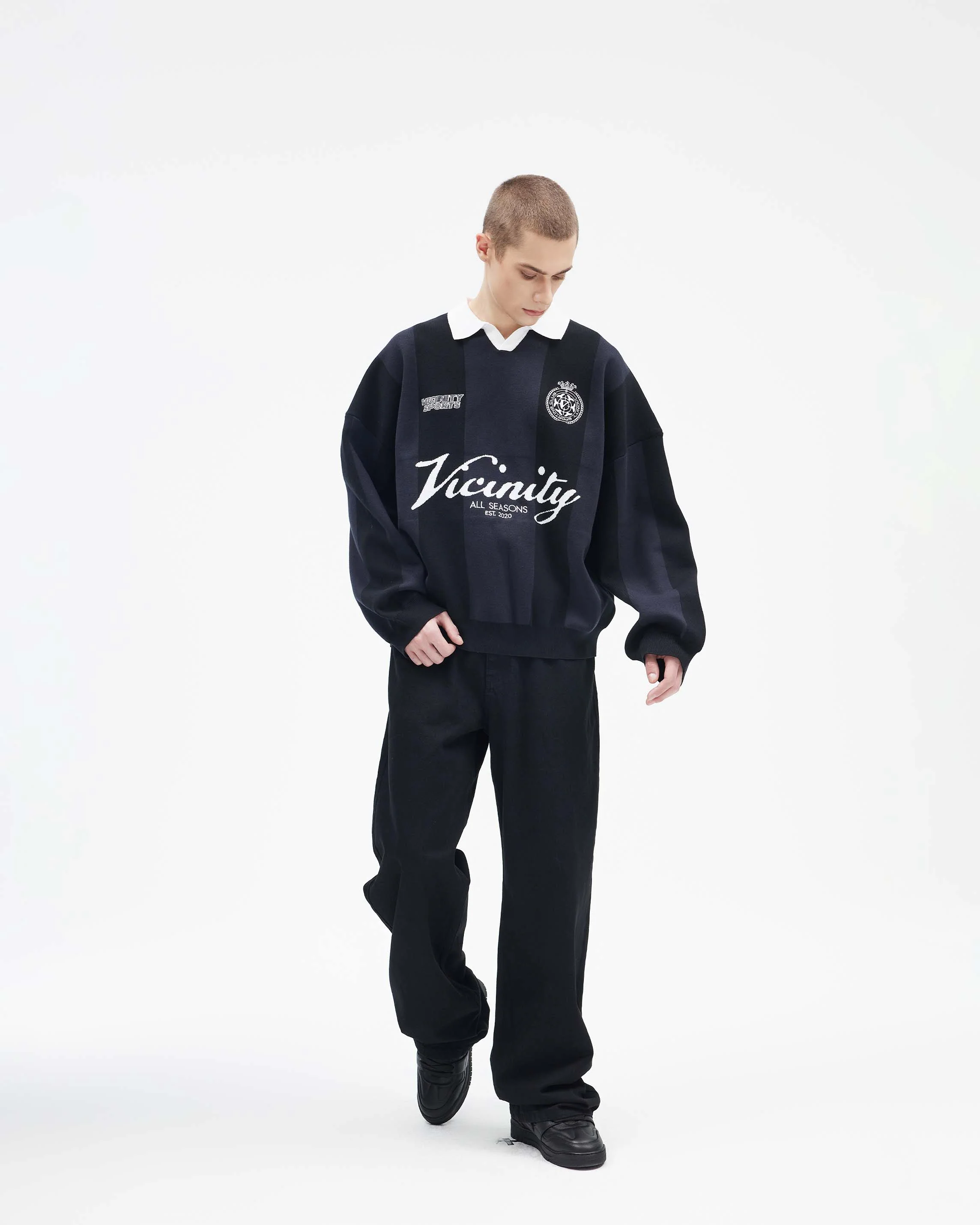SPORTS TEAM JERSEY KNIT BLACK - Image 9