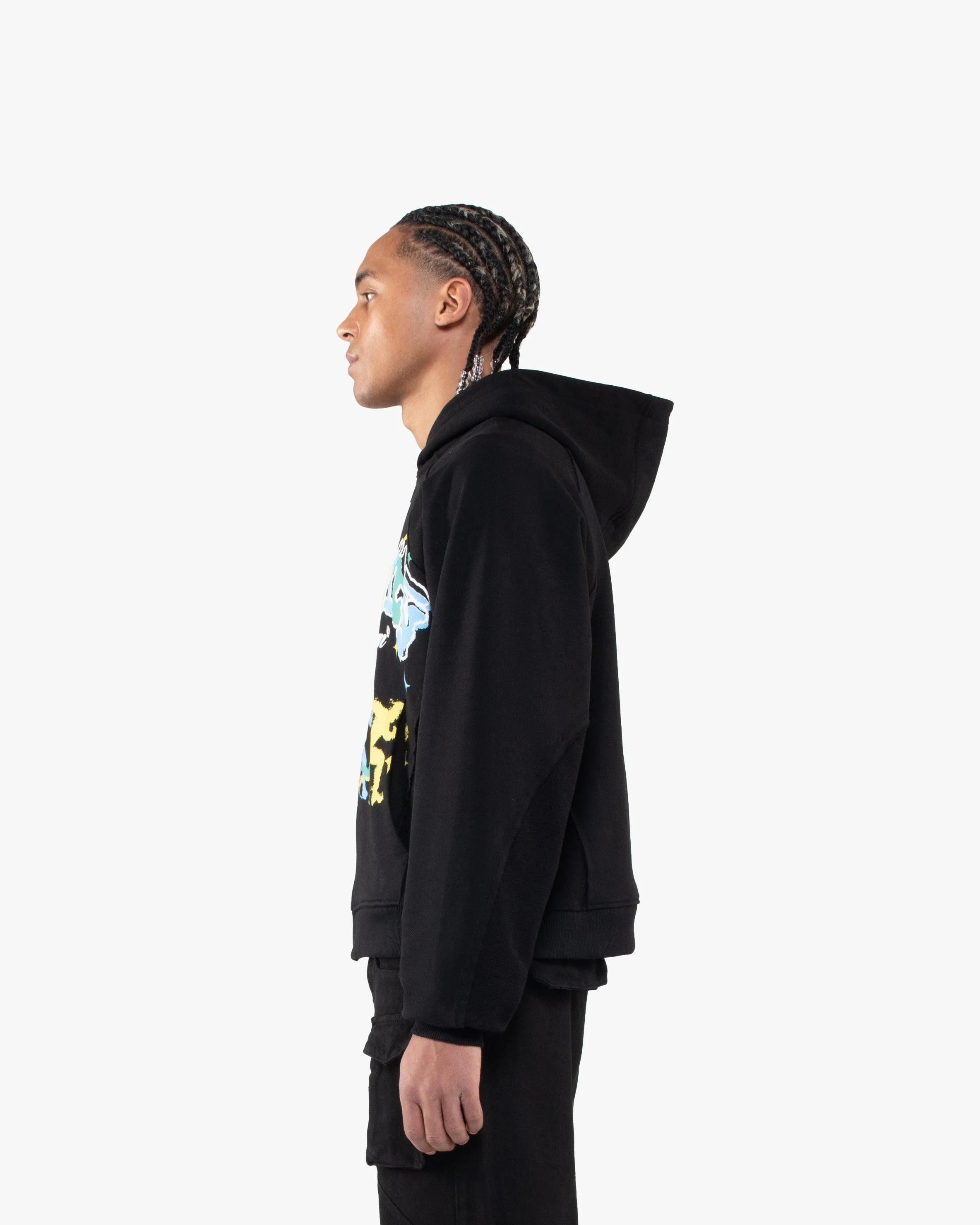 SPORTS TEAM INSIDE OUT ZIP HOODIE BLACK - Image 4