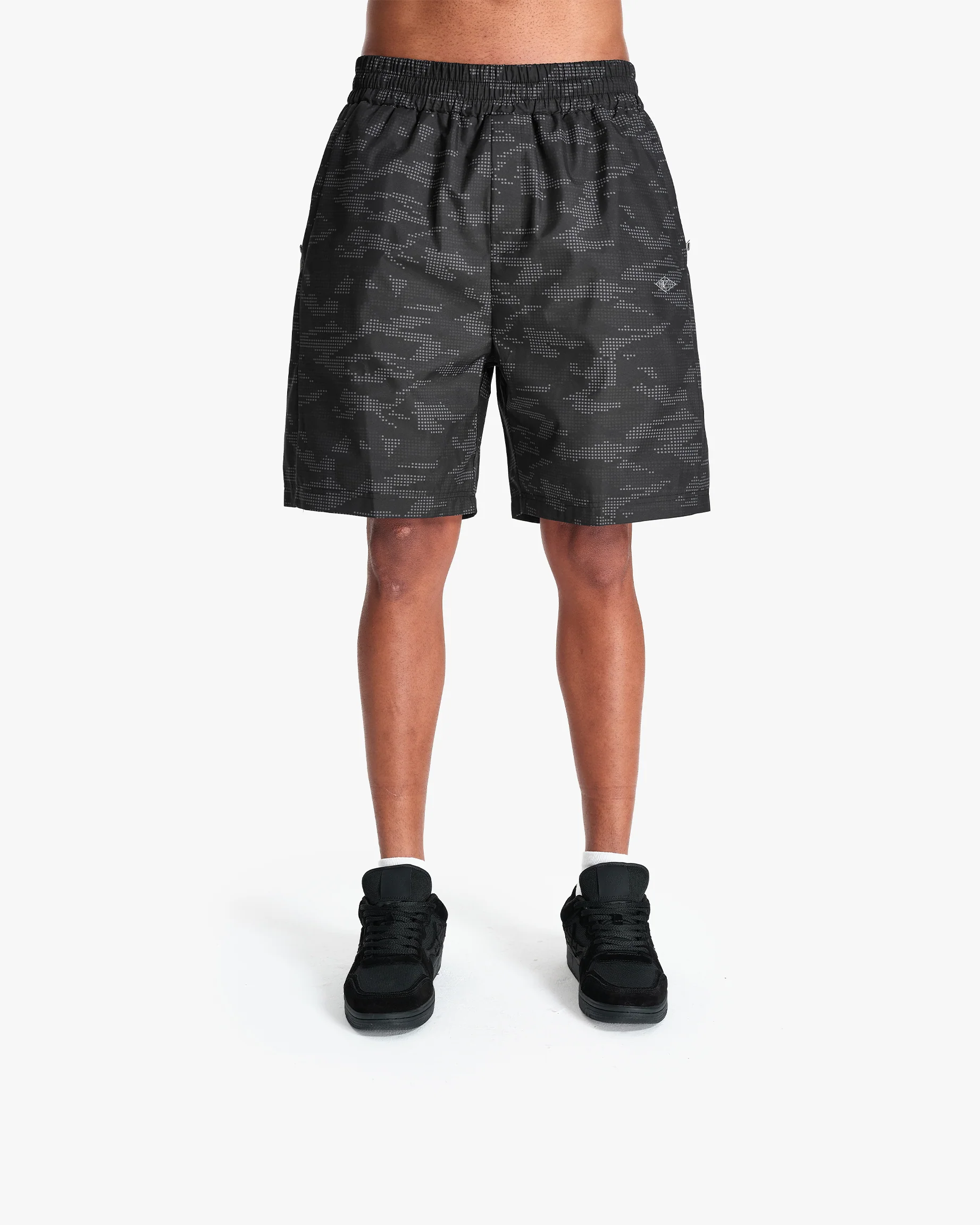 TRACK SHORTS DOTTED CAMO BLACK - Image 3