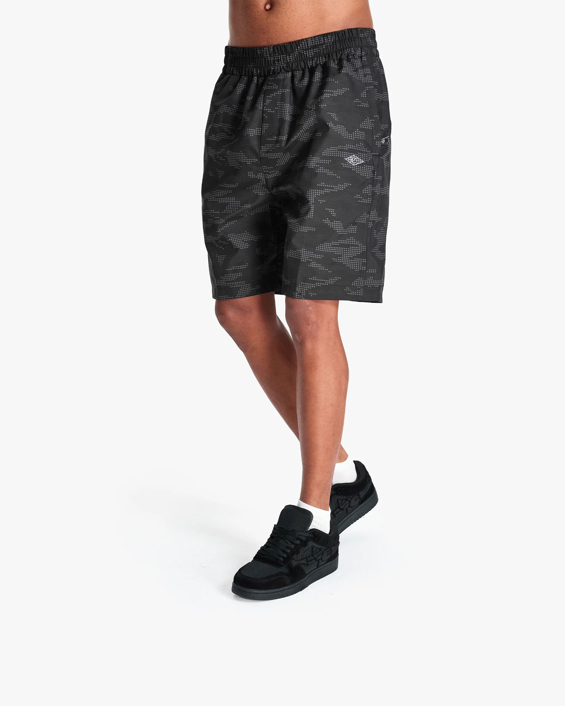 TRACK SHORTS DOTTED CAMO BLACK - Image 8
