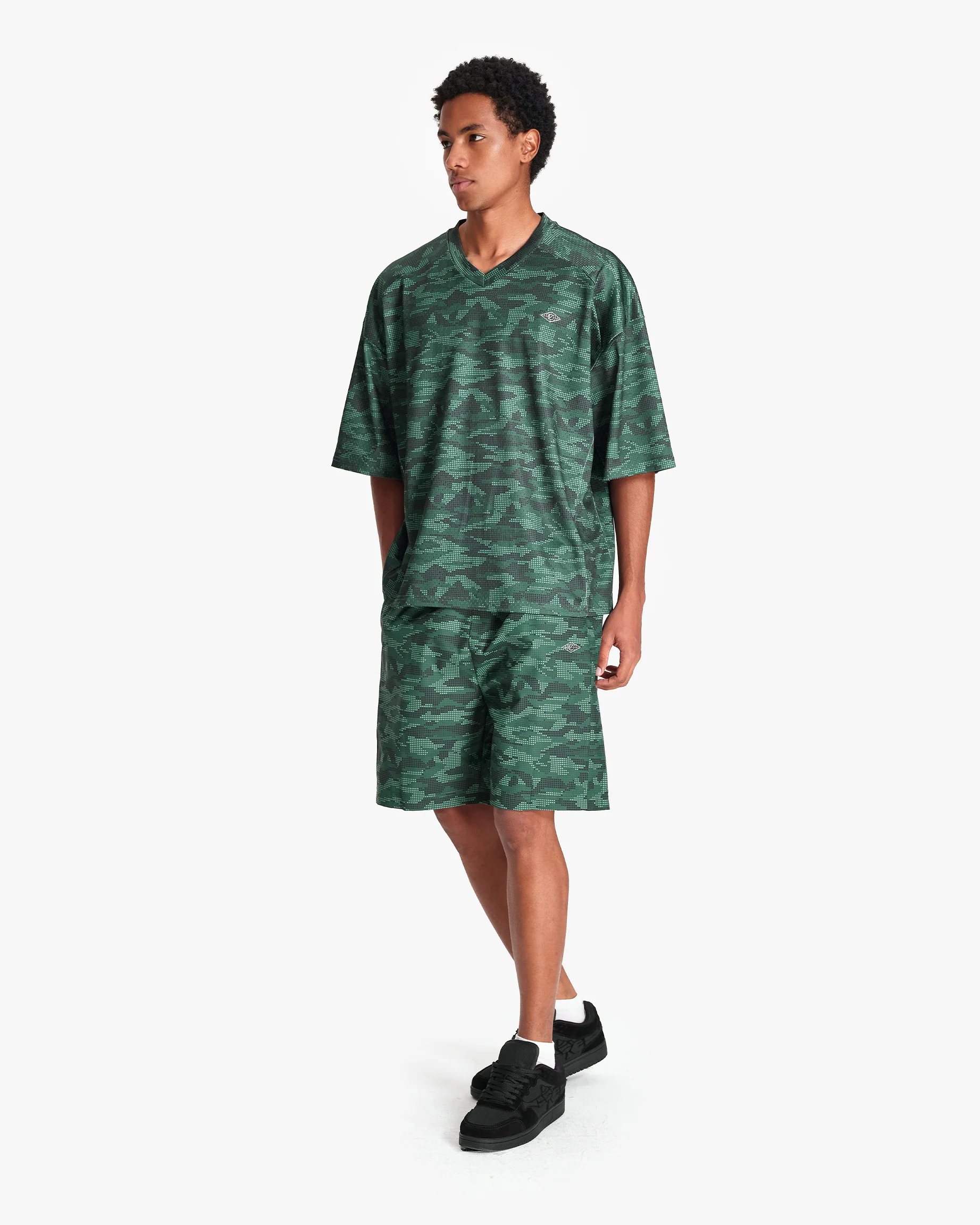 TRACK SHORTS DOTTED CAMO GREEN - Image 9
