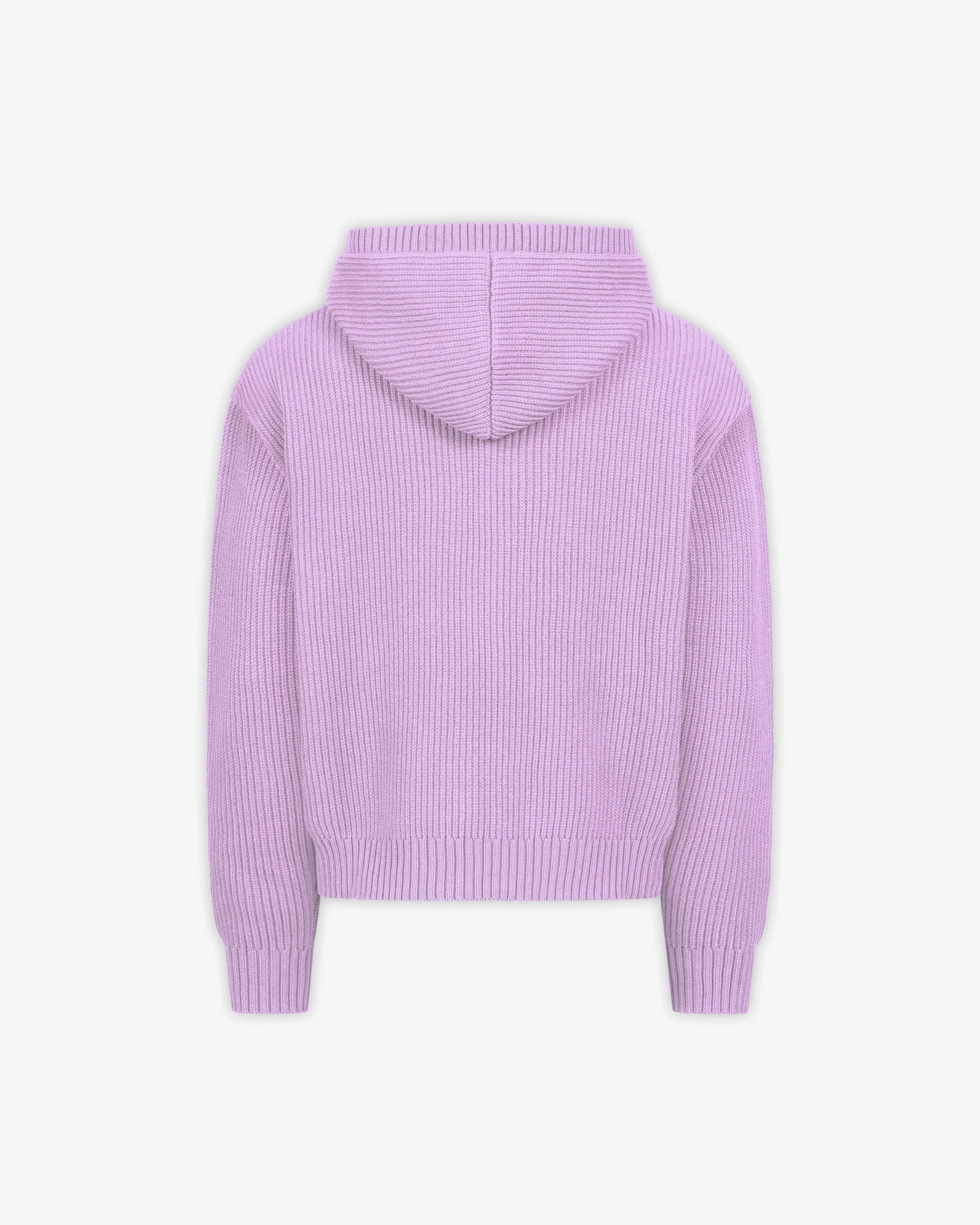 V-LOGO KNIT ZIP HOODIE LAVENDER - Image 4