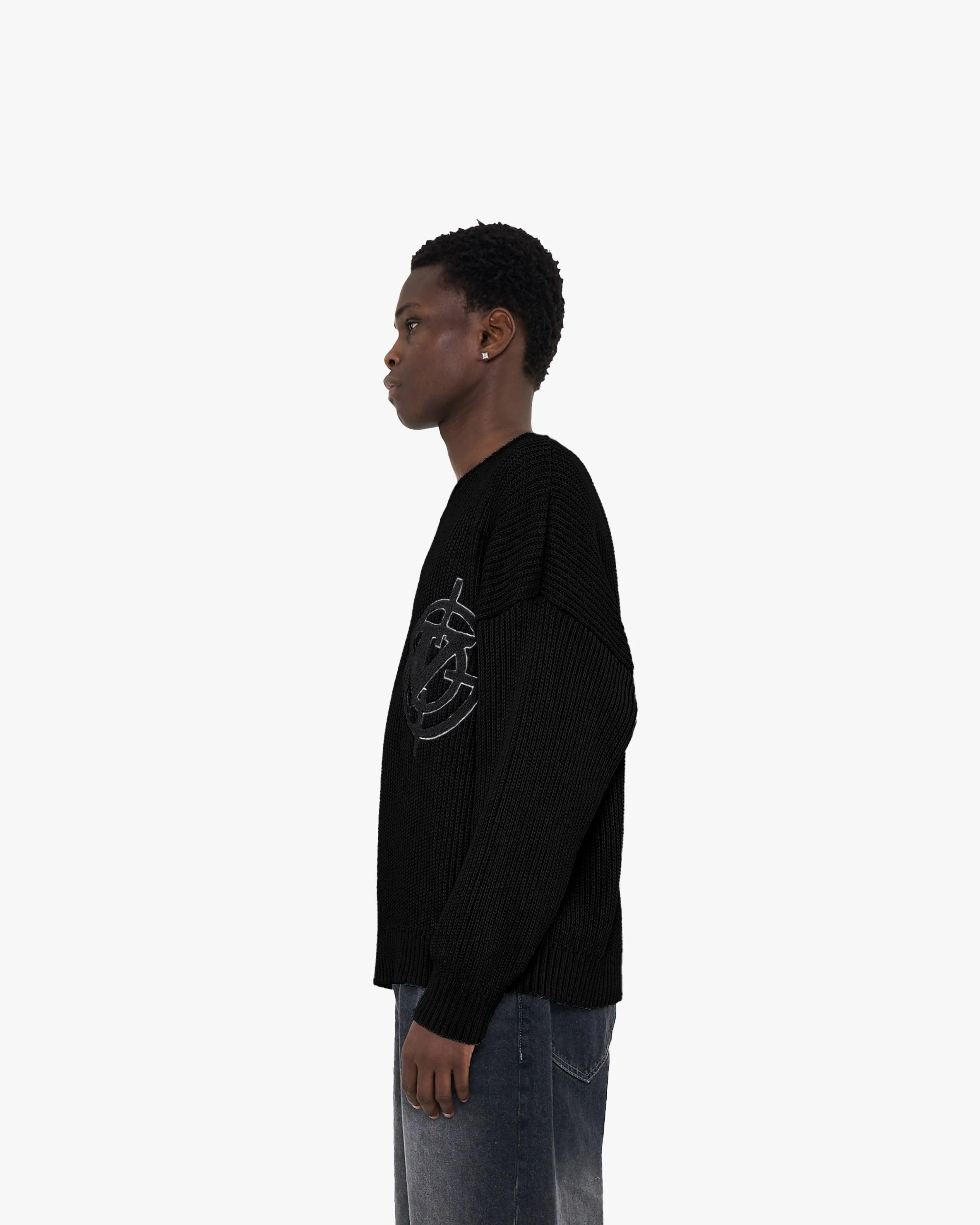 V-LOGO KNITWEAR BLACK - Image 5