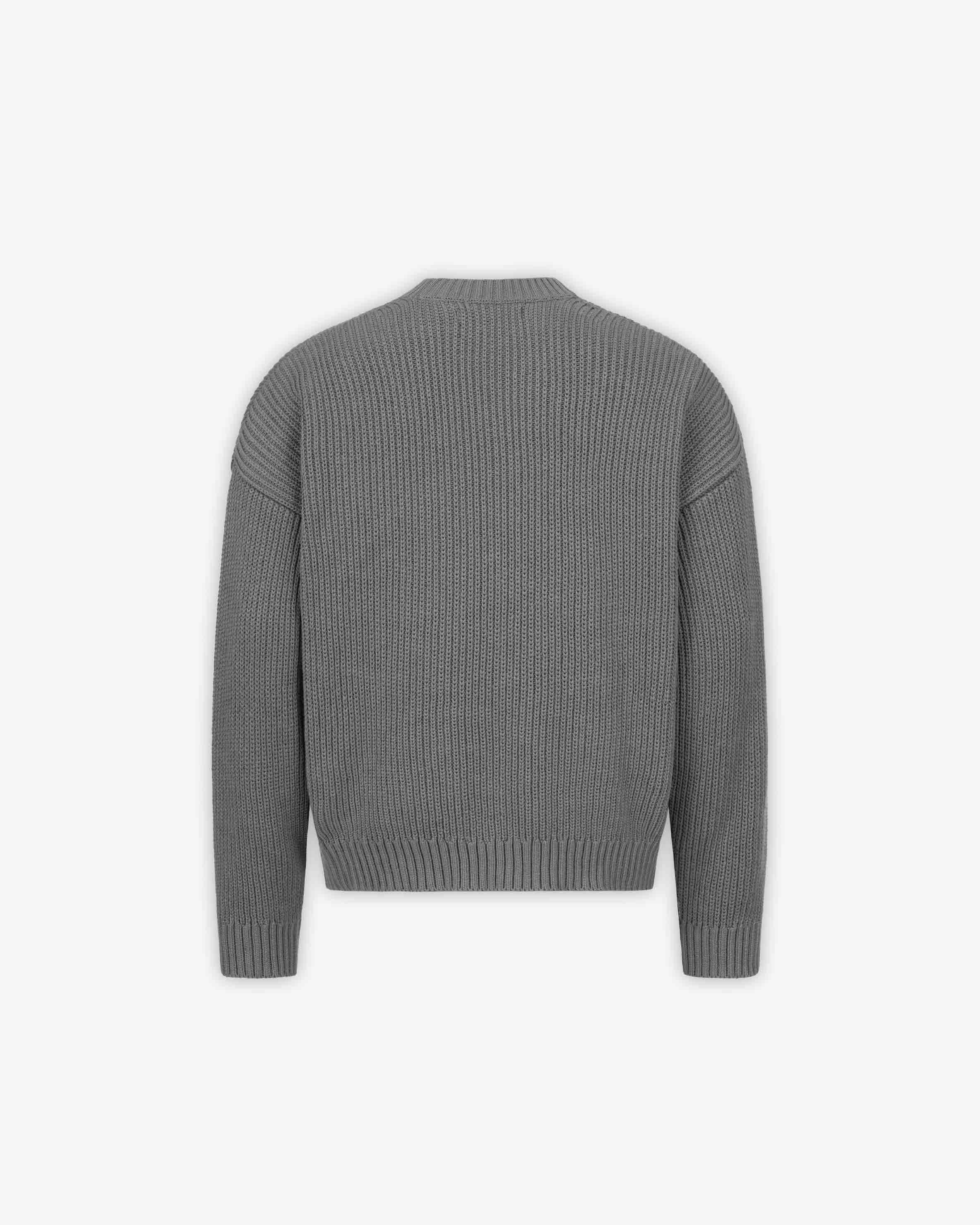 V-LOGO KNITWEAR DARK GREY - Image 3