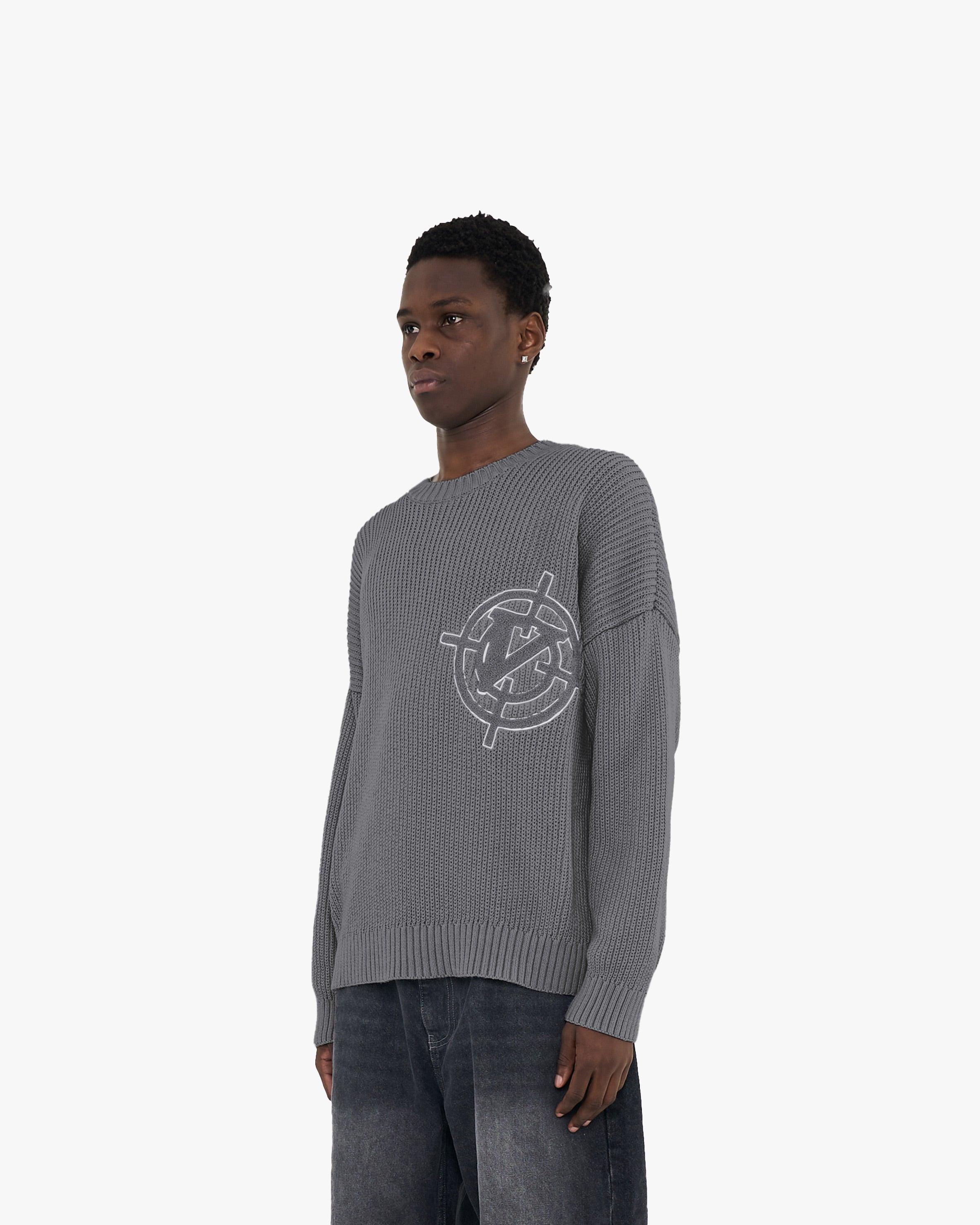 V-LOGO KNITWEAR DARK GREY - Image 4