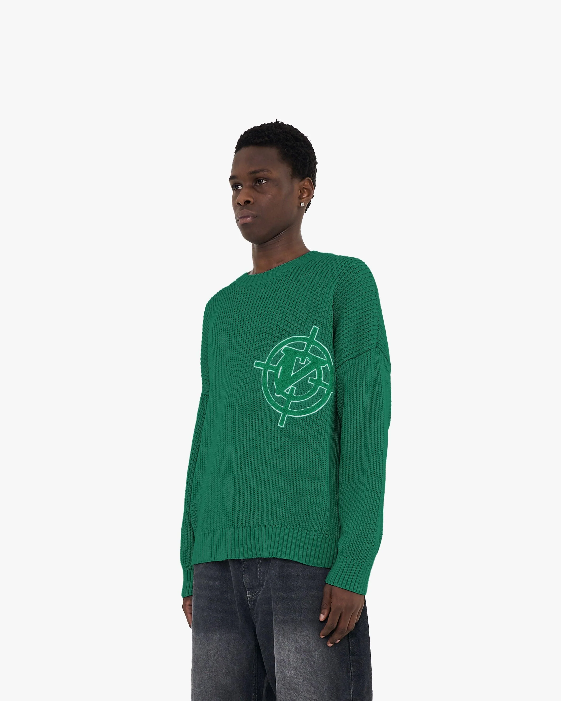 V-LOGO KNITWEAR GREEN - Image 4