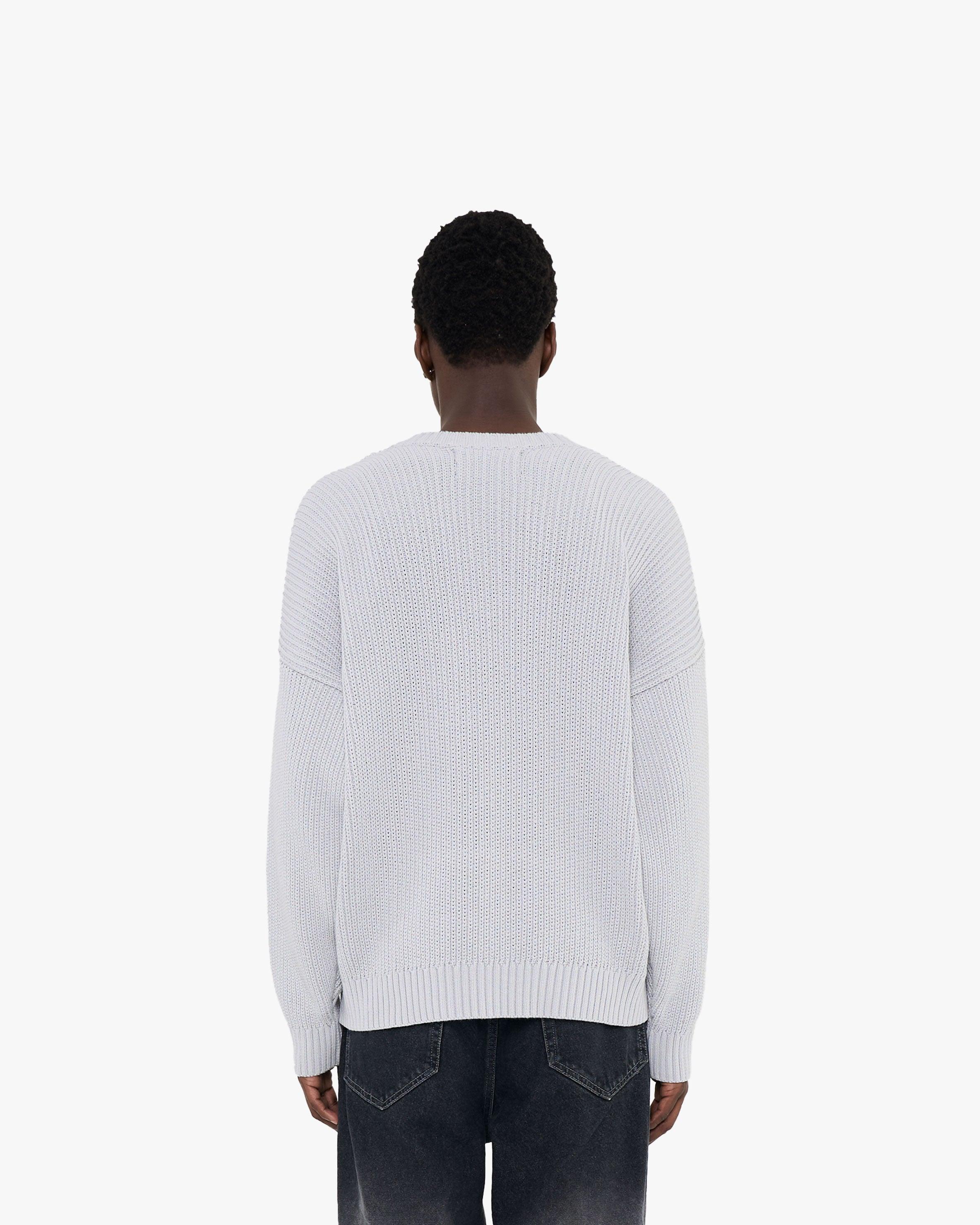 V-LOGO KNITWEAR LIGHT GREY - Image 6