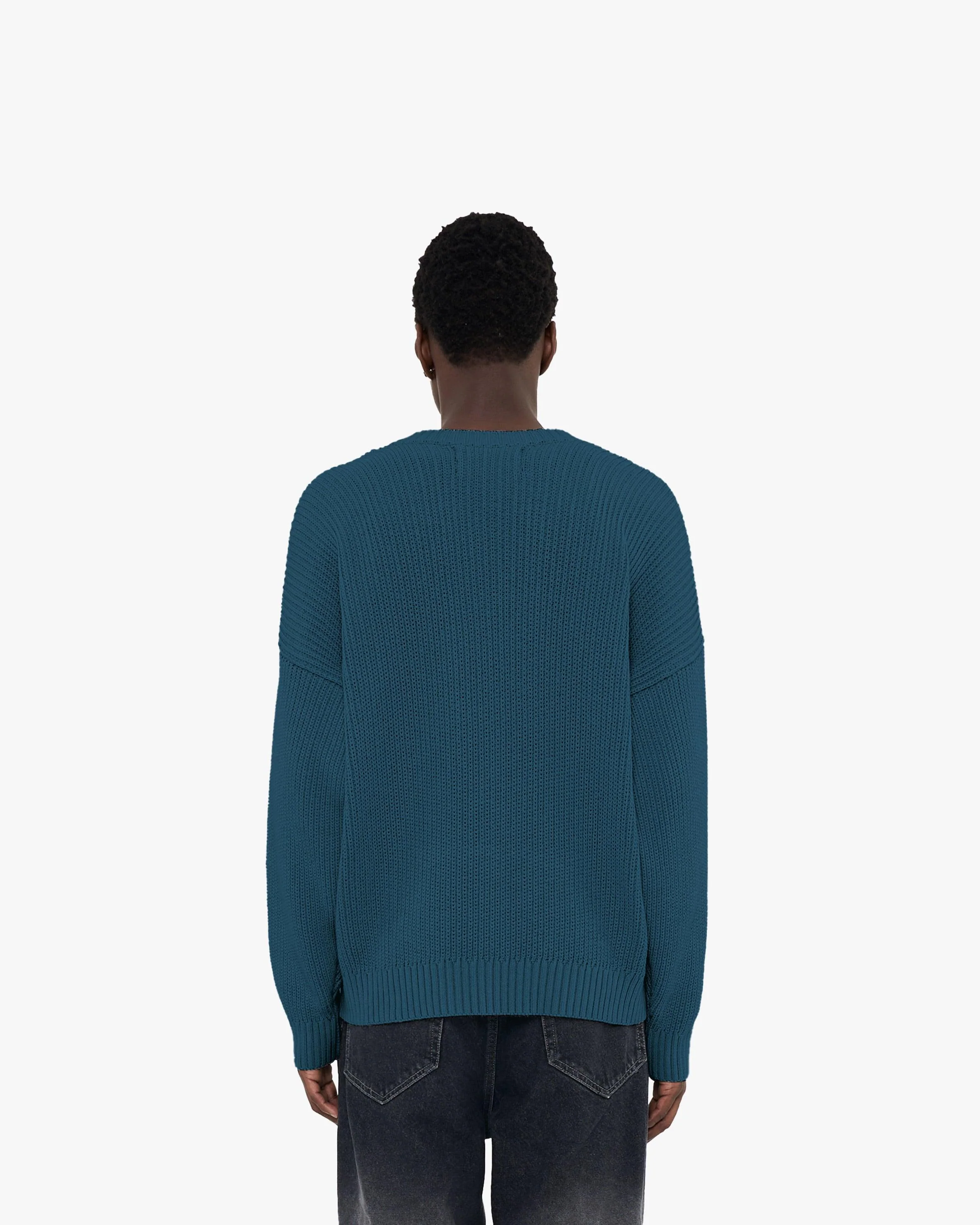 V-LOGO KNITWEAR MIDNIGHT BLUE - Image 6