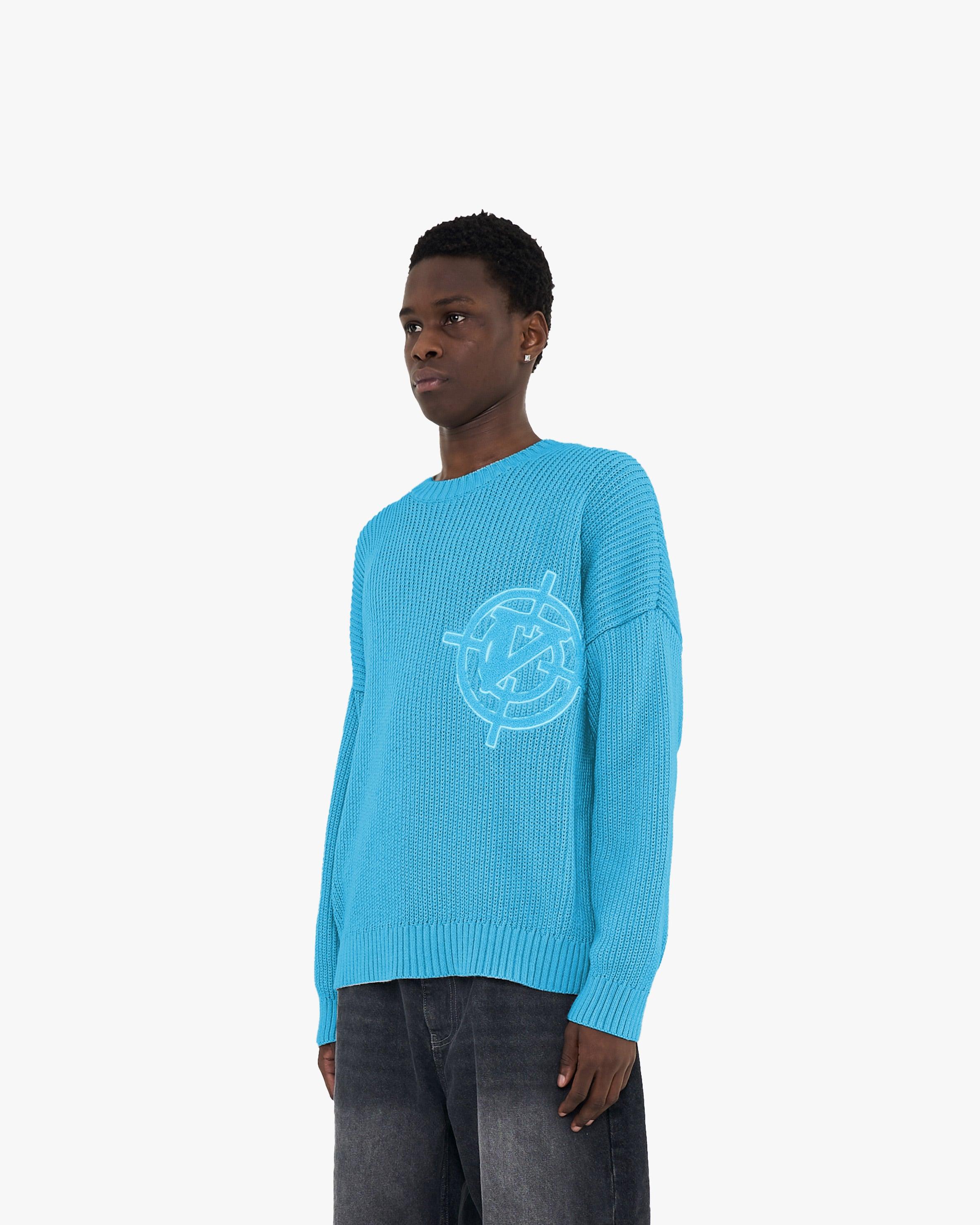 V-LOGO KNITWEAR SKY BLUE - Image 4
