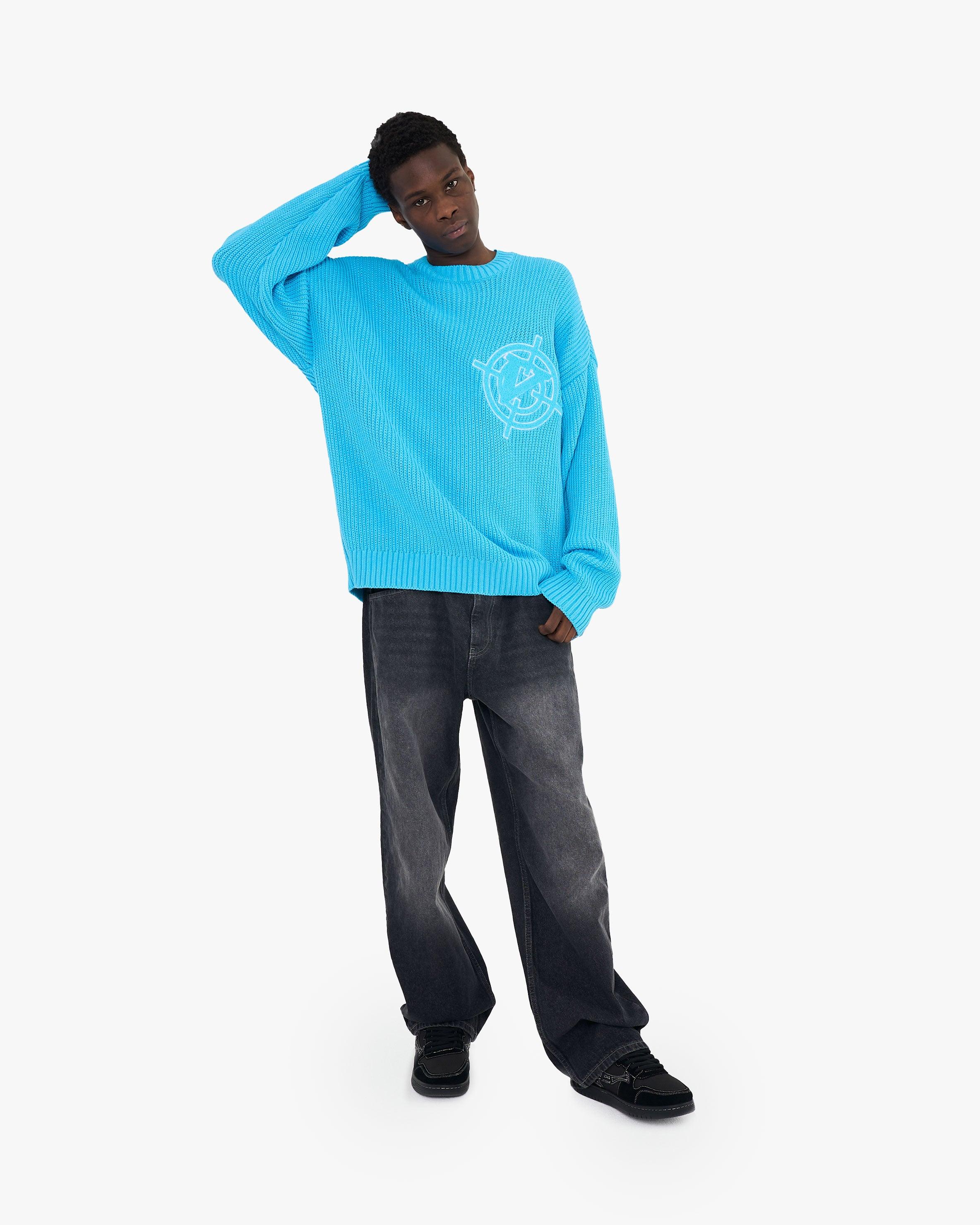 V-LOGO KNITWEAR SKY BLUE - Image 7