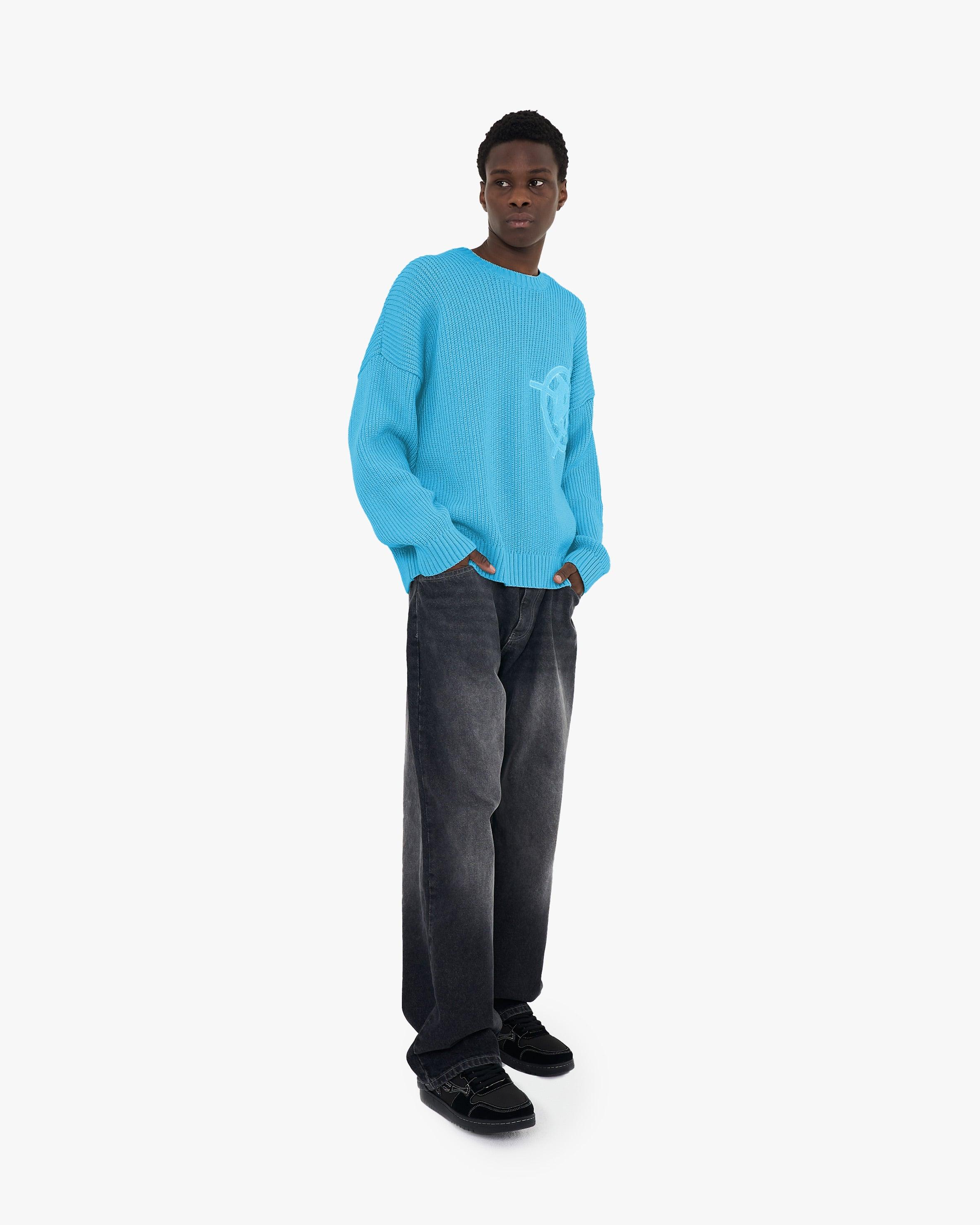 V-LOGO KNITWEAR SKY BLUE - Image 8