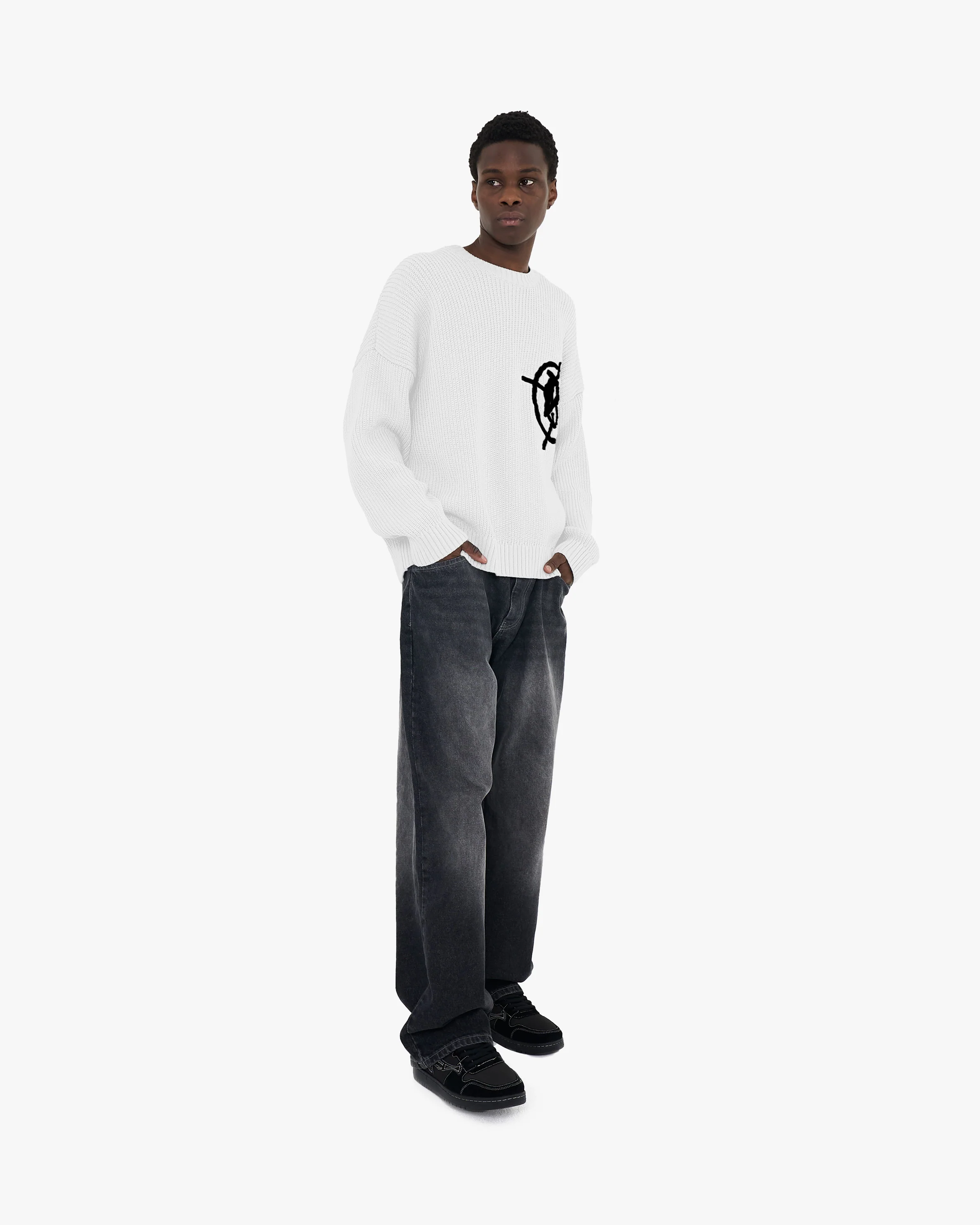V-LOGO KNITWEAR WHITE - Image 7