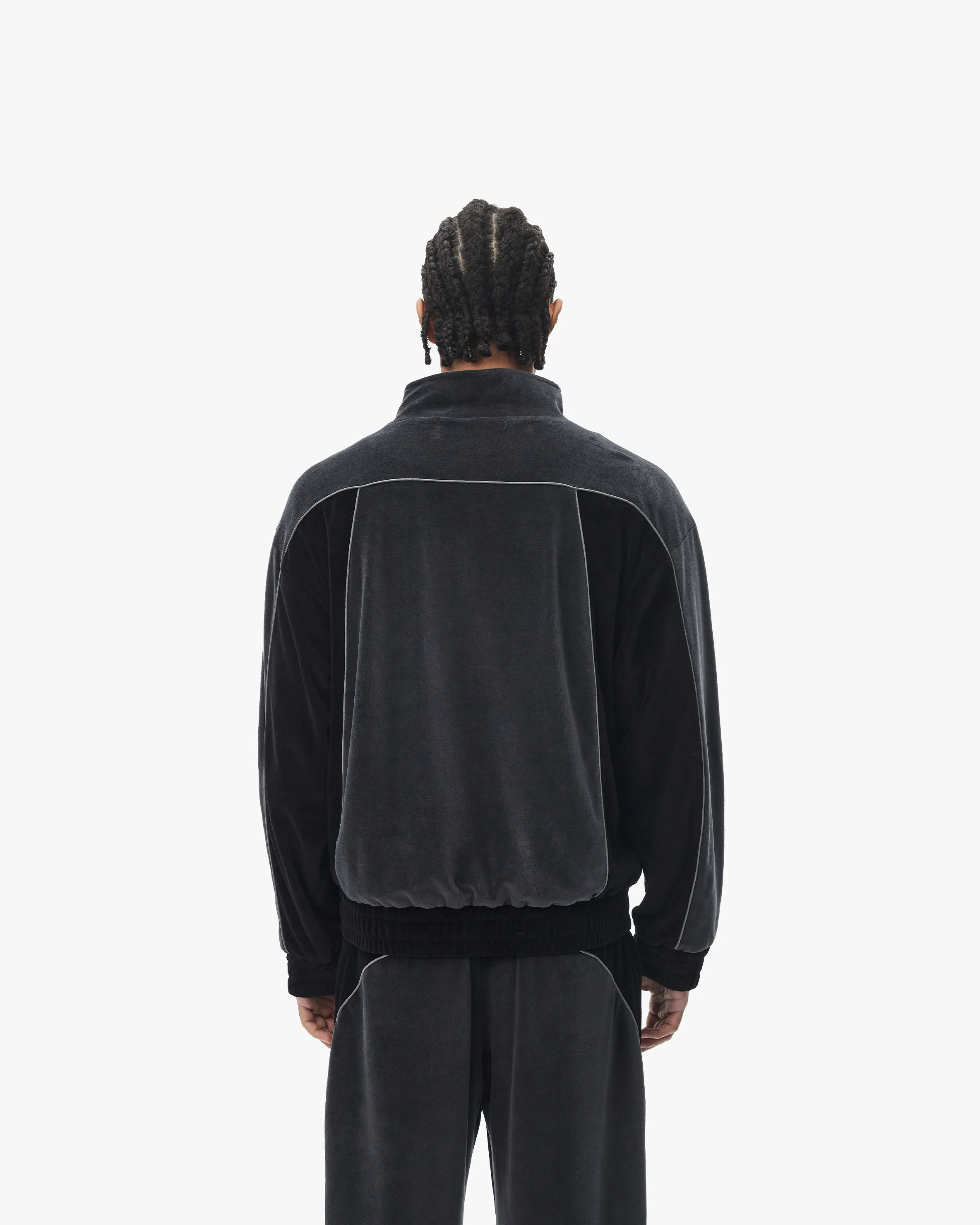 VELOURS TRACK JACKET BLACK - Image 7