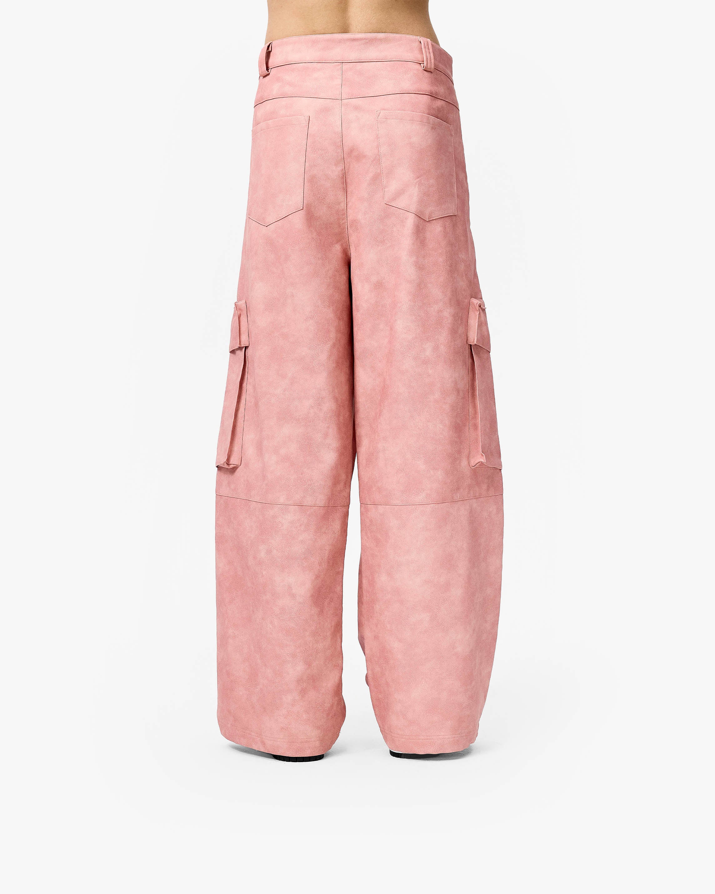 SCRIPT LOGO LEATHER PANTS VINTAGE PINK - Image 5