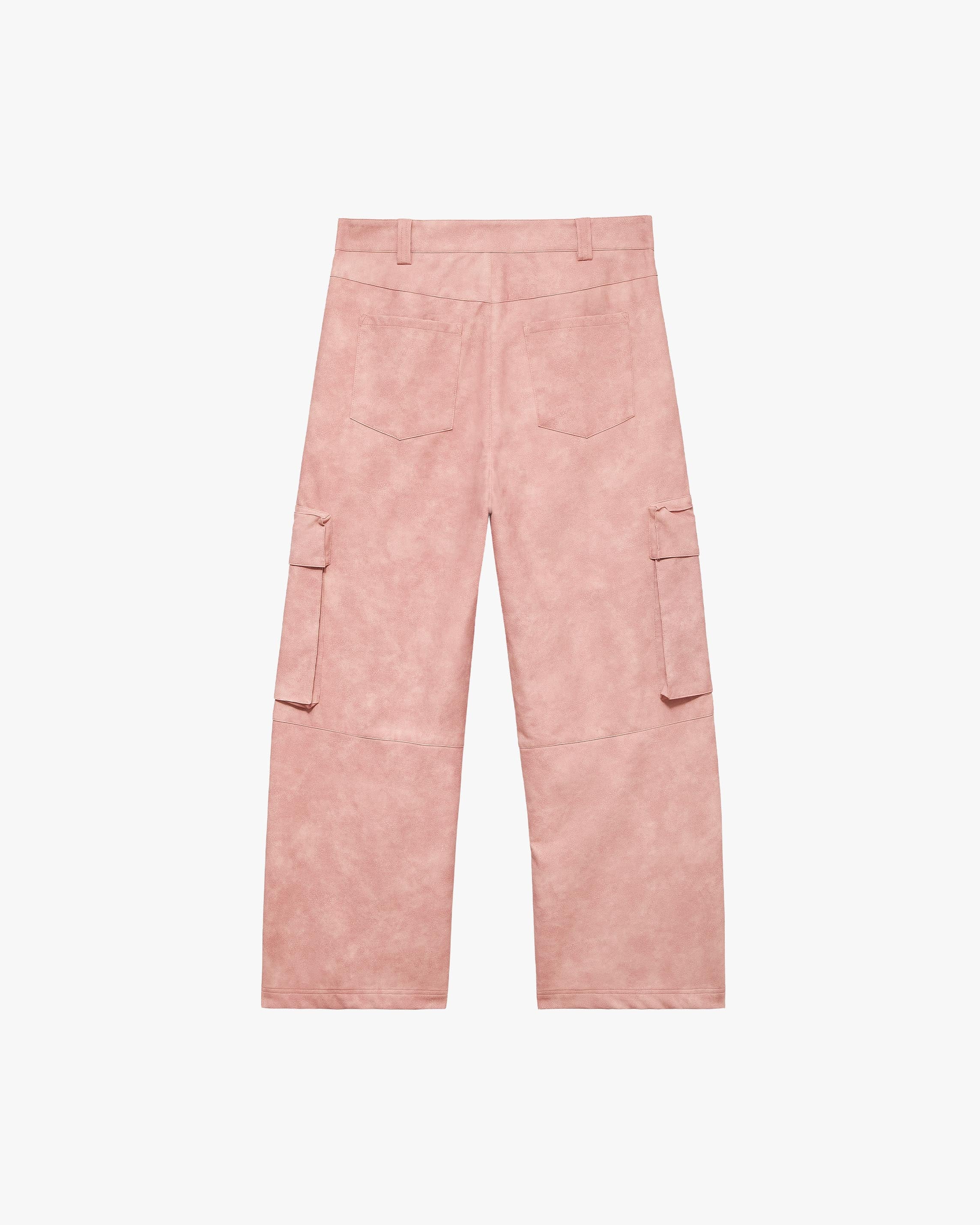 SCRIPT LOGO LEATHER PANTS VINTAGE PINK - Image 6