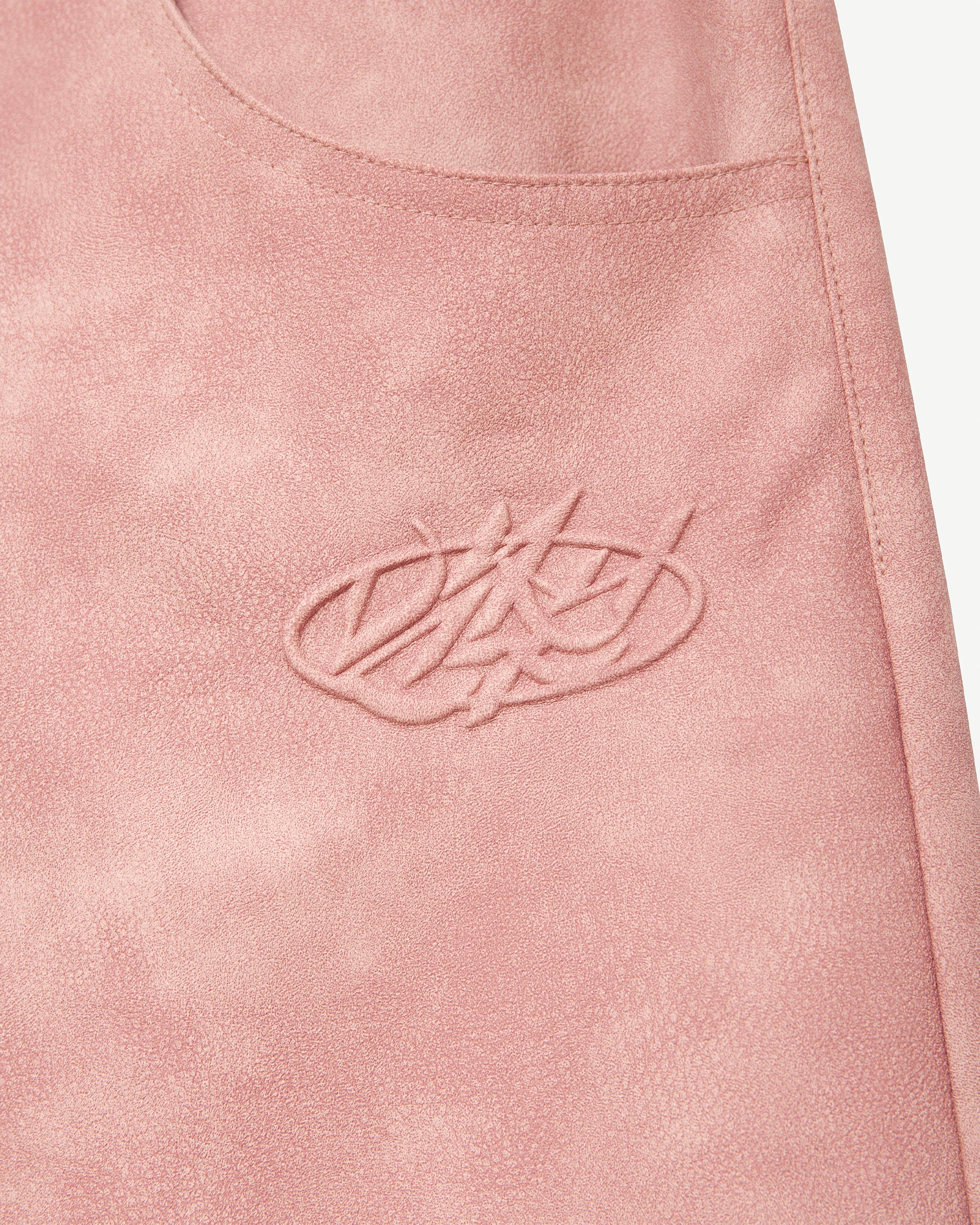 SCRIPT LOGO LEATHER PANTS VINTAGE PINK - Image 8