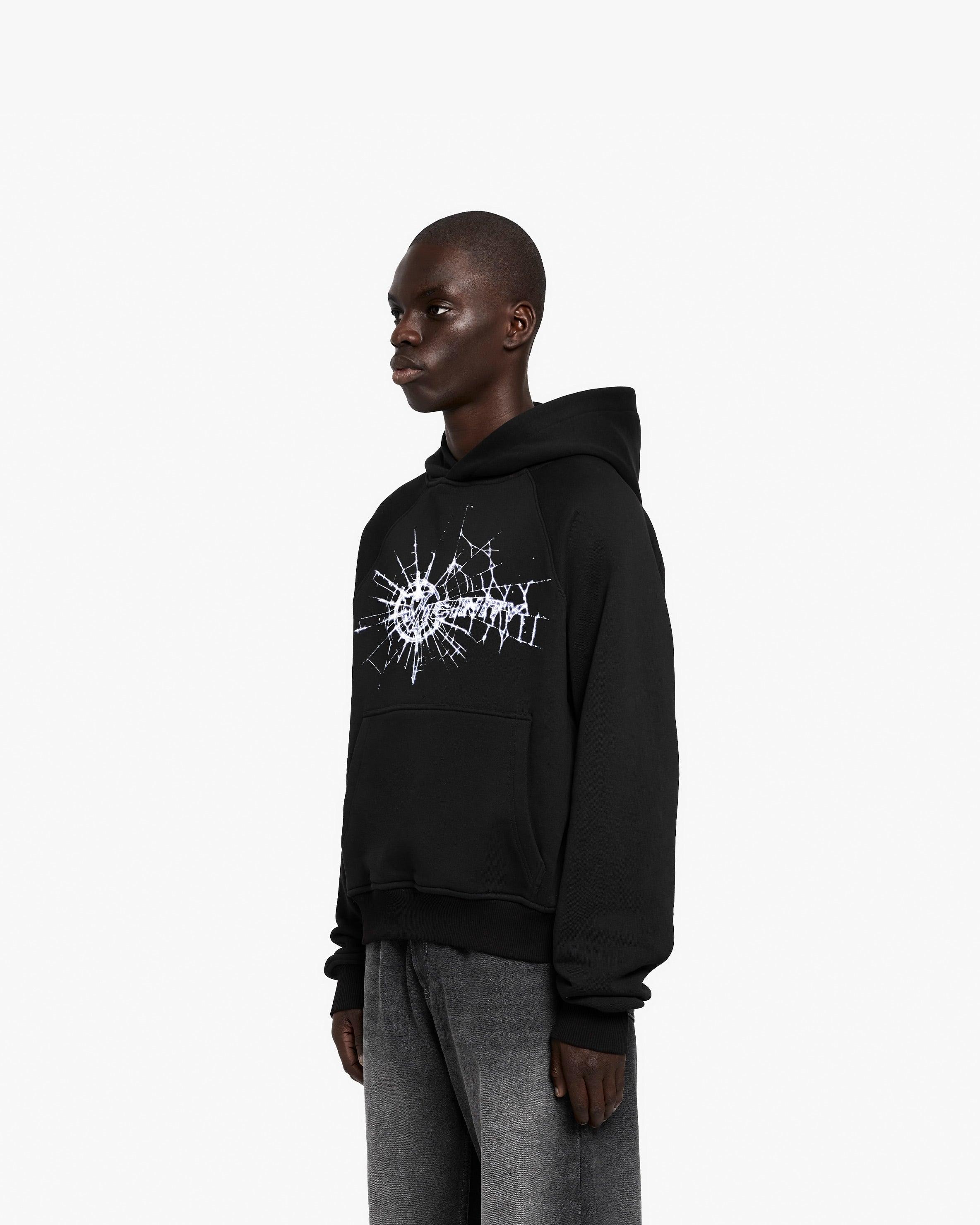 WEB LOGO HOODIE BLACK - Image 4