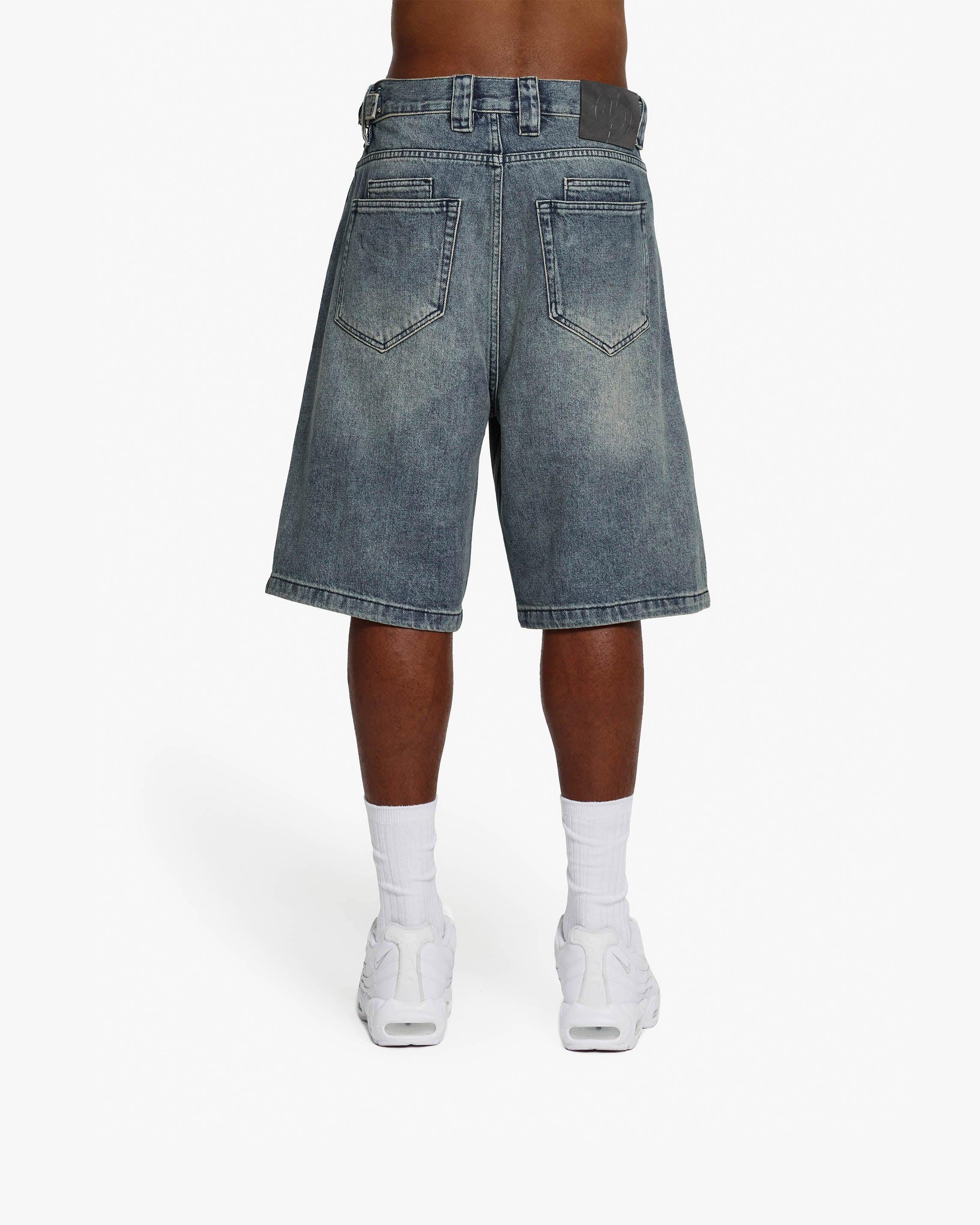 YELLOW TINTED DENIM JORTS - Image 5